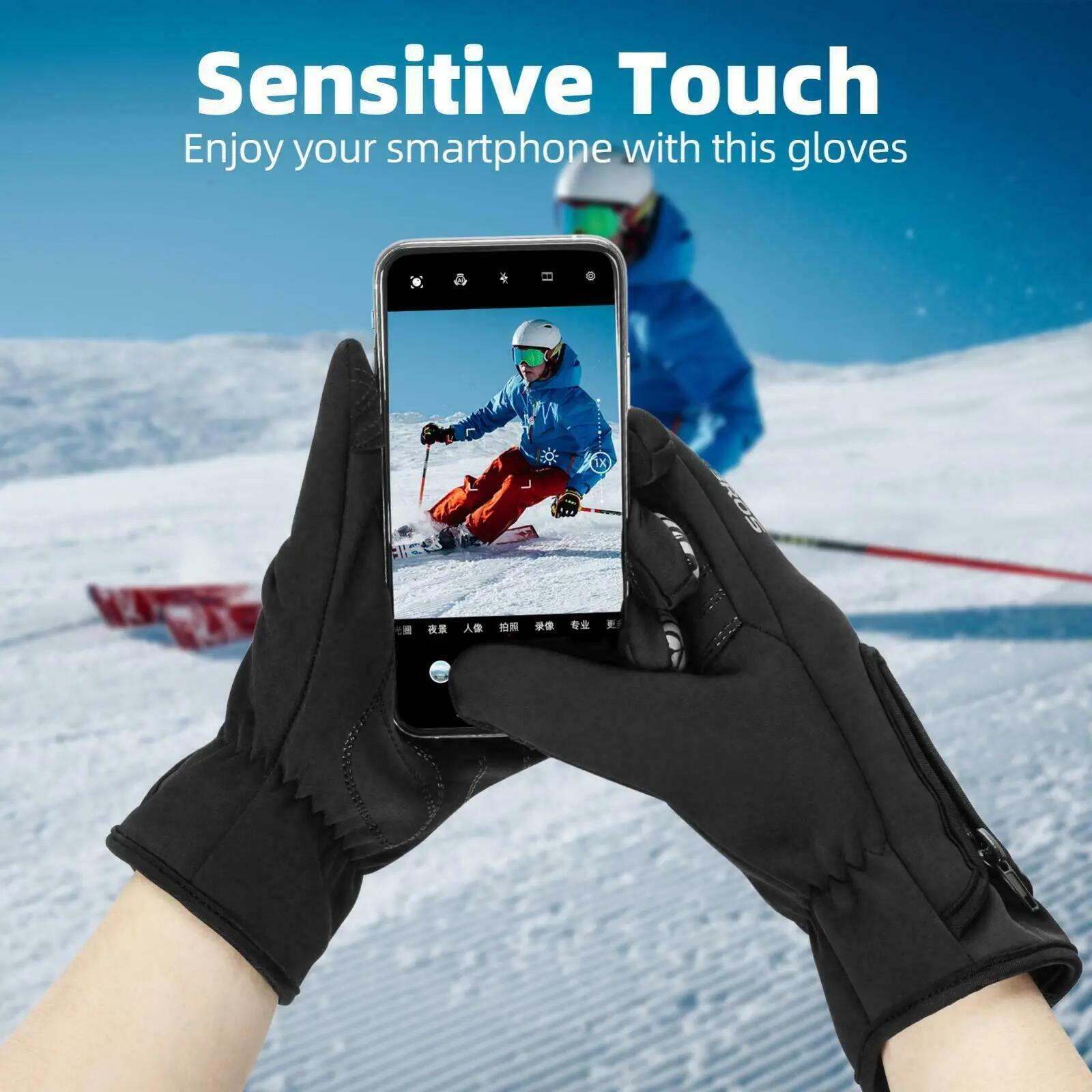Lange Winter-Fahrradhandschuhe mit Touchscreen 4/4
