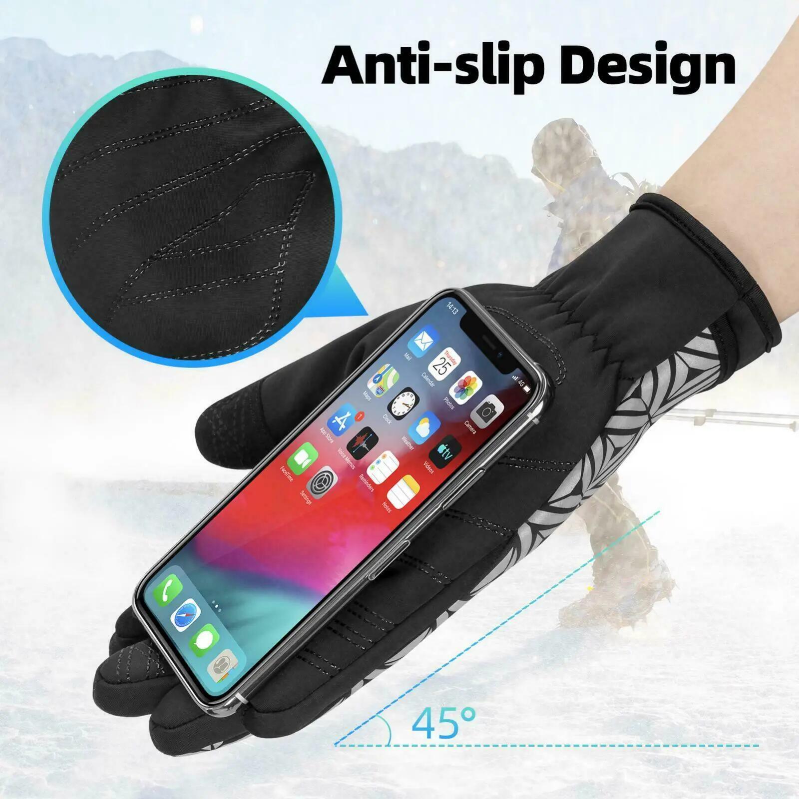 Lange Winter-Fahrradhandschuhe mit Touchscreen 3/4