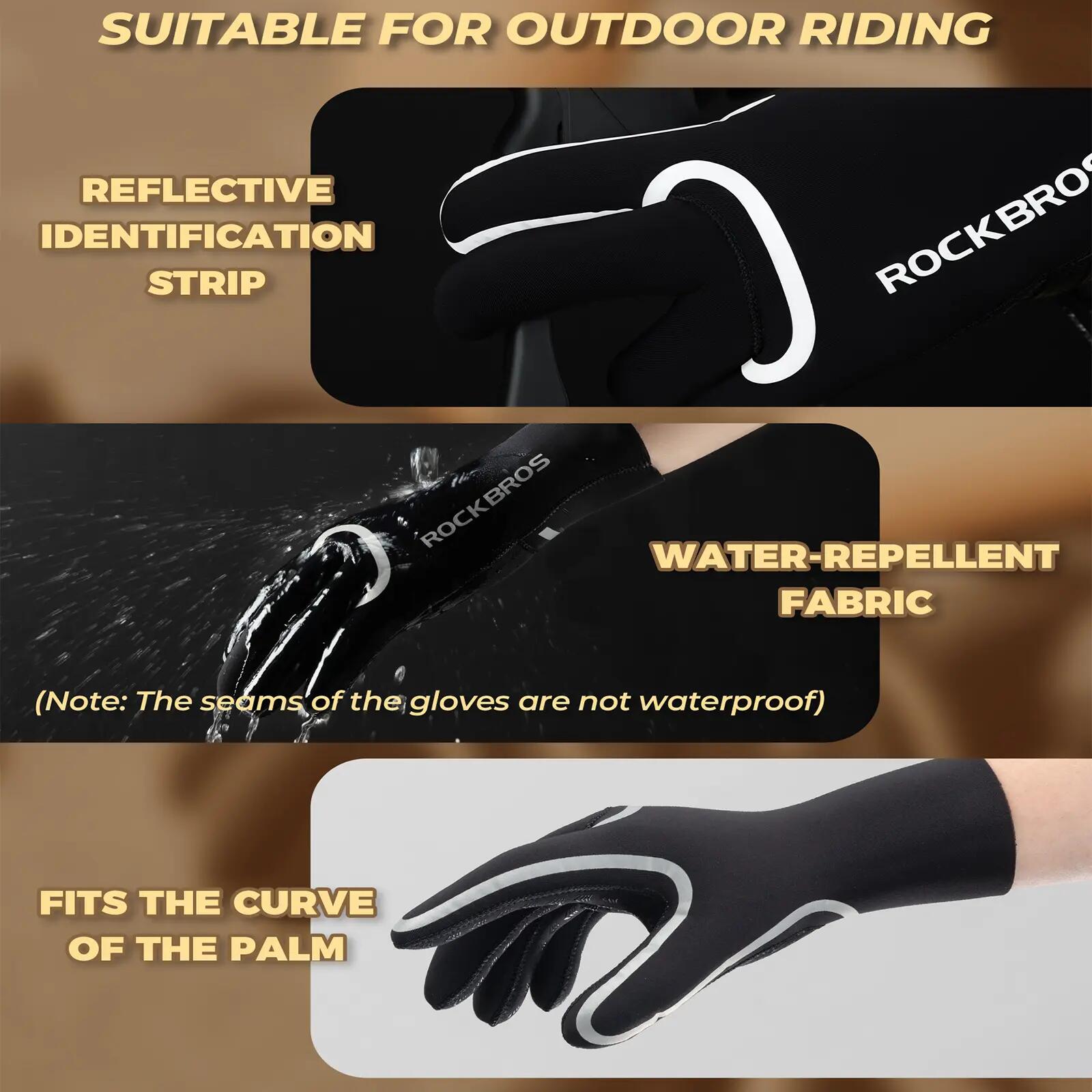 Lange Fahrradhandschuhe für den Winter 4/6