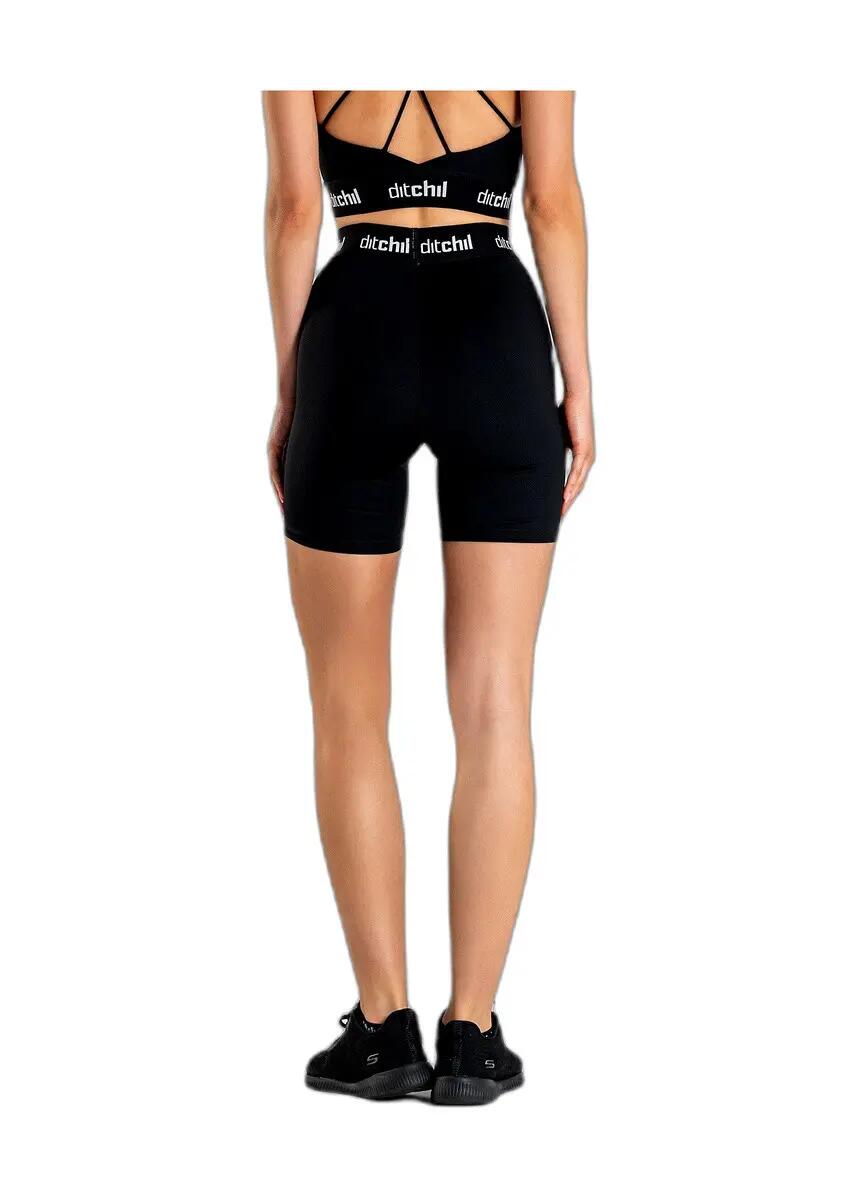 Calções Fitness Mulher Cintura Subida Utopia Preto 2/7