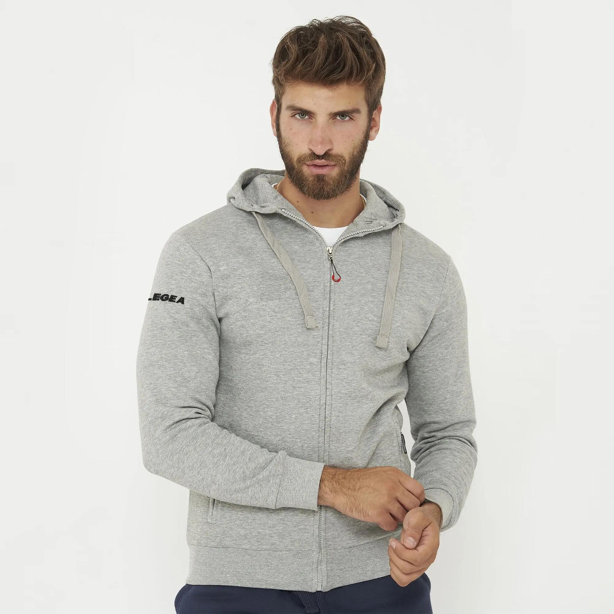 Felpa con cappuccio unisex SARAJEVO grigio melange 3/5