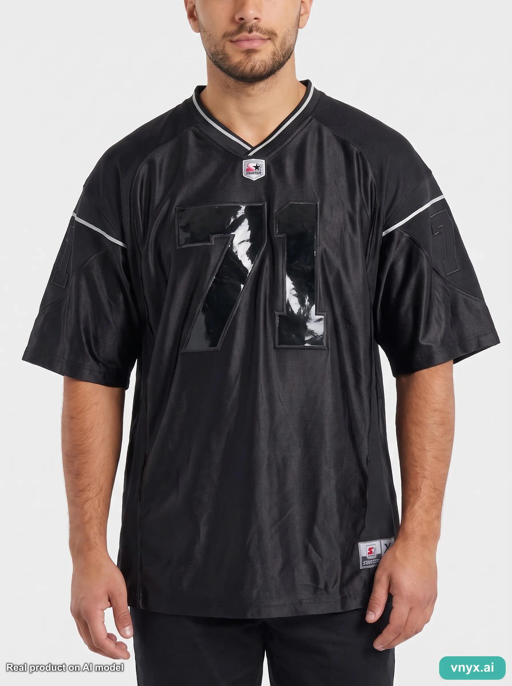 Second Life - Starter Jersey in Black size L Sports T-shirt 6/6