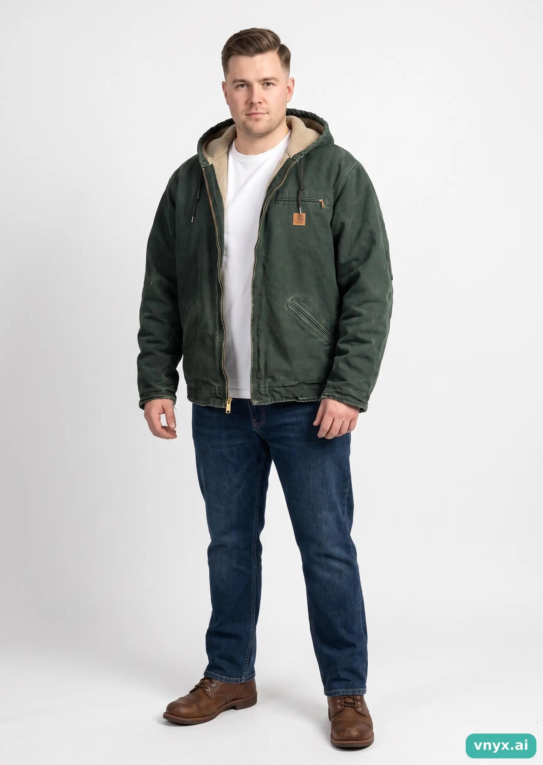 Second Life - Vintage Carhartt Dark Green Outdoor Jacket Men L 3/5