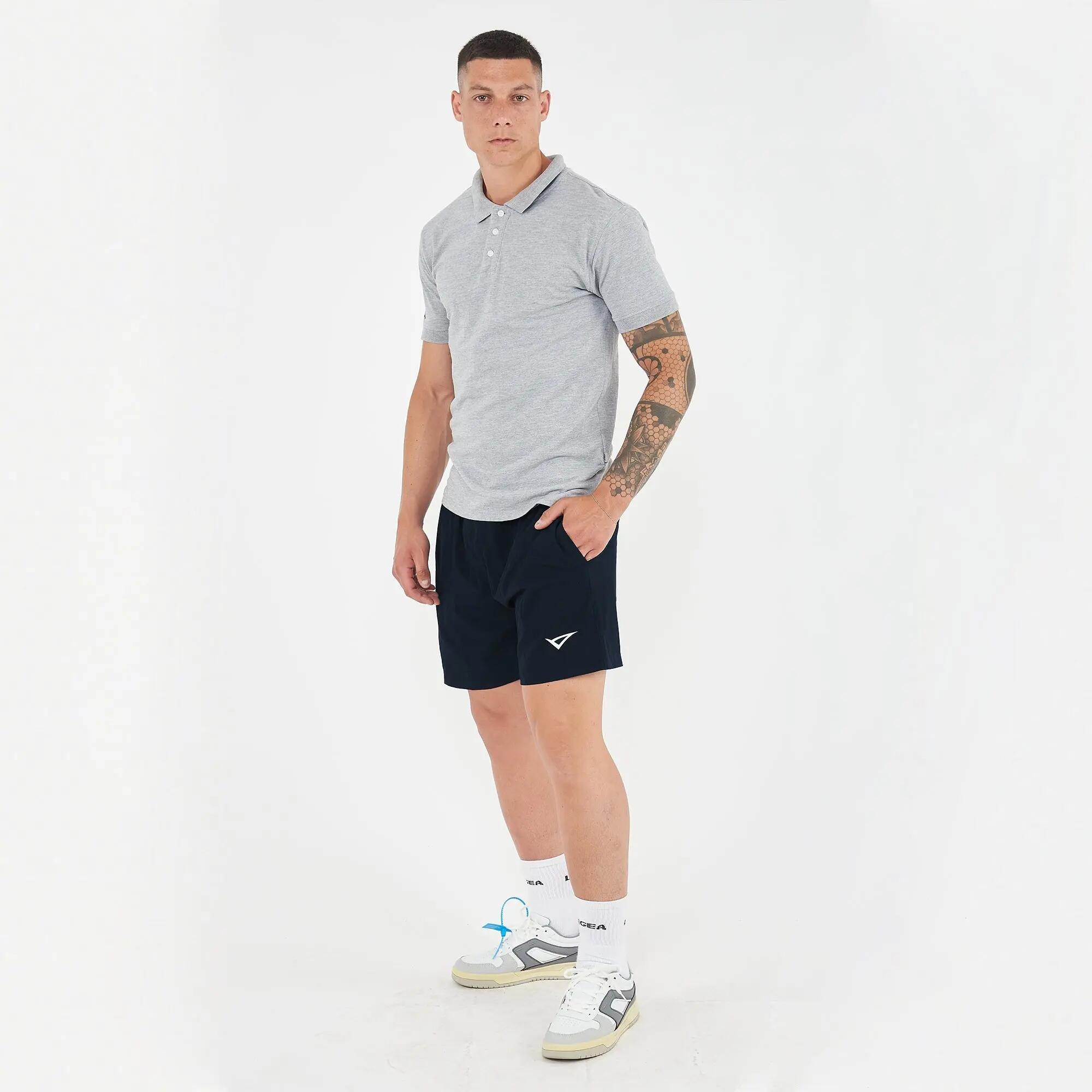 Pantalón corto de fútbol unisex SMASH azul marino 3/7
