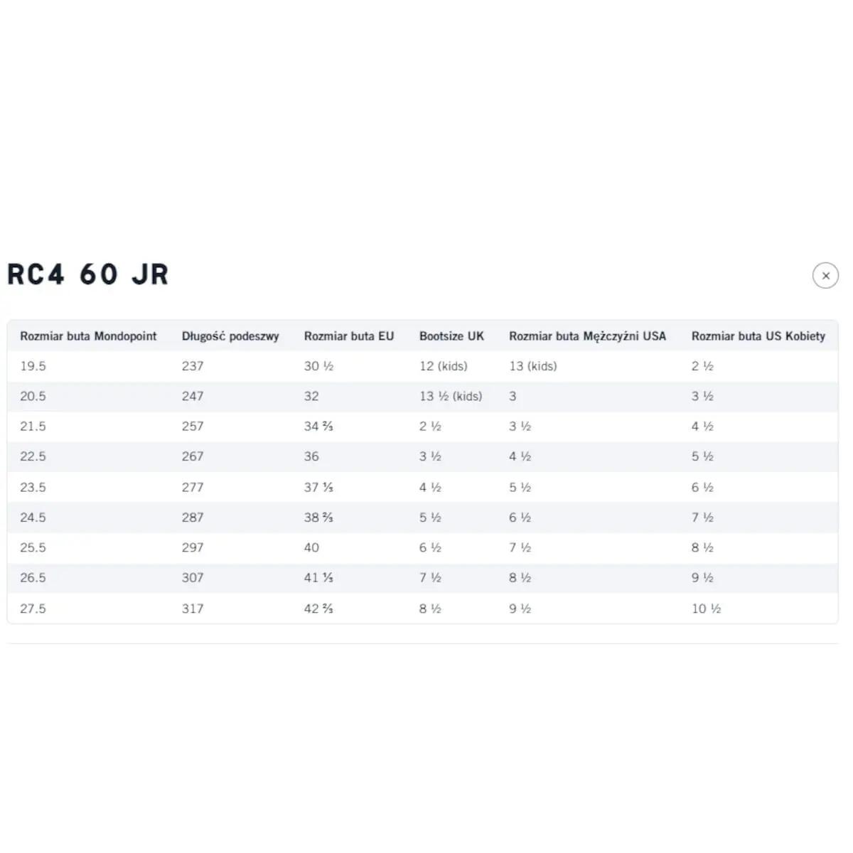 Buty narciarskie Fischer RC4 60 Jr Black 2026 Dziecięce Chłopięce Junior 2/6