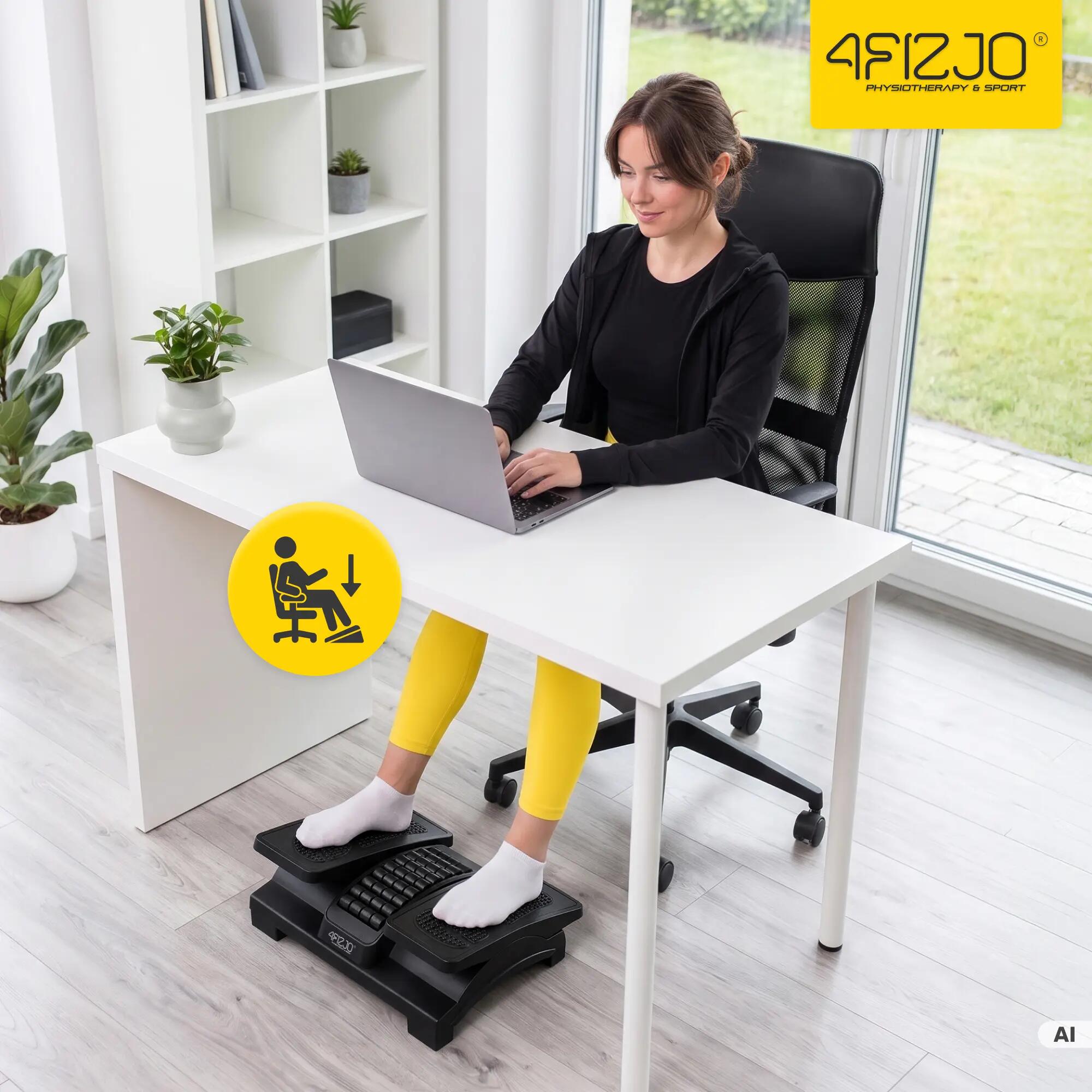 Podnóżek pod biurko regulowany PRO ergonomiczny biurowy 4FIZJO 6/15