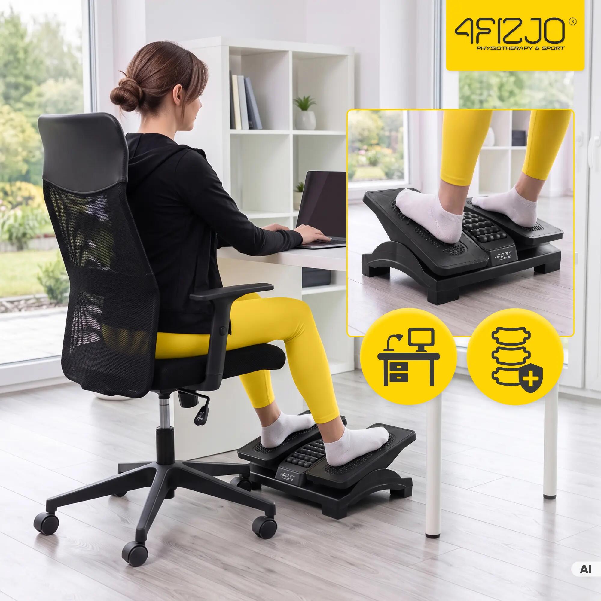 Podnóżek pod biurko regulowany PRO ergonomiczny biurowy 4FIZJO 5/15