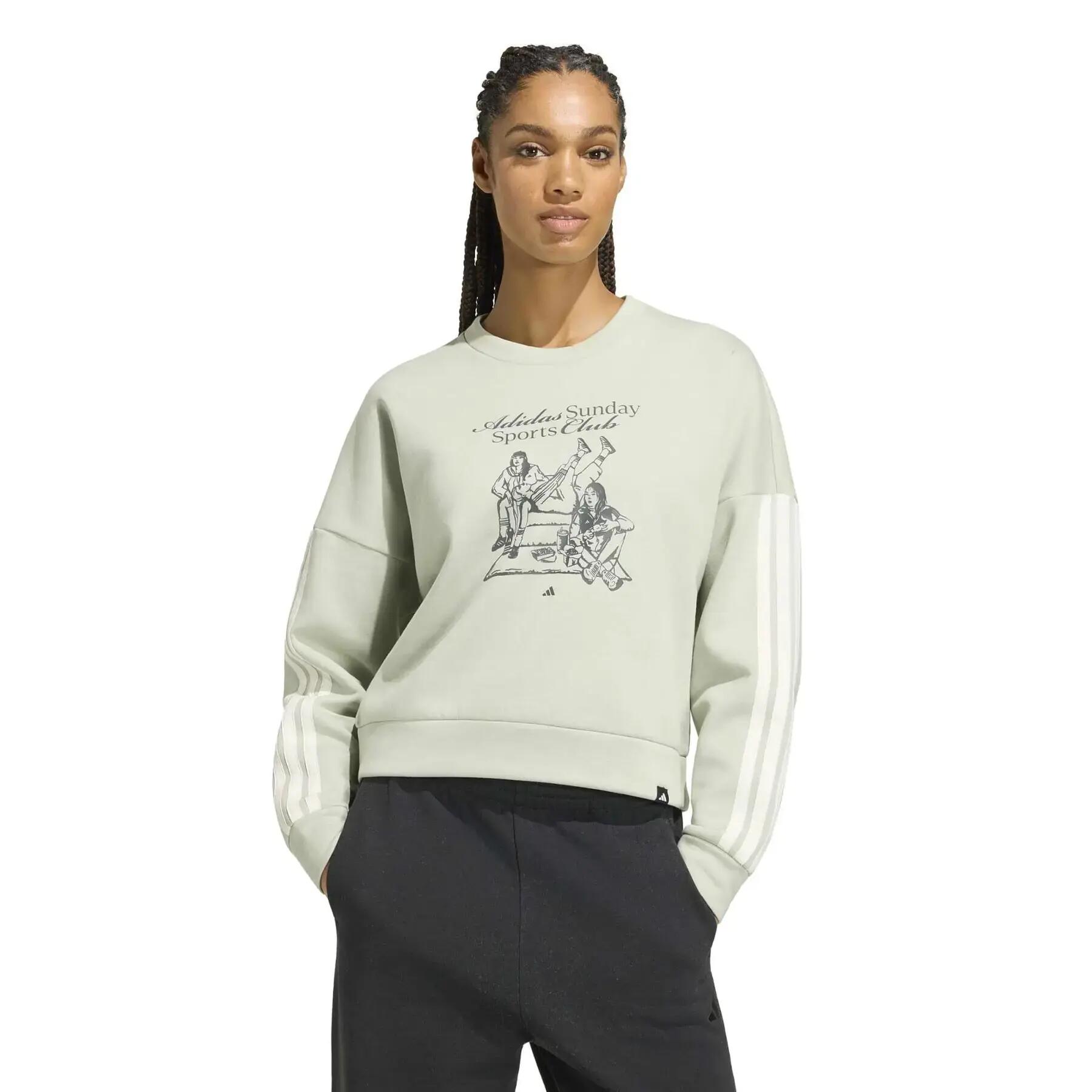 Sweatshirt femme adidas Ironic Slogan 2/6