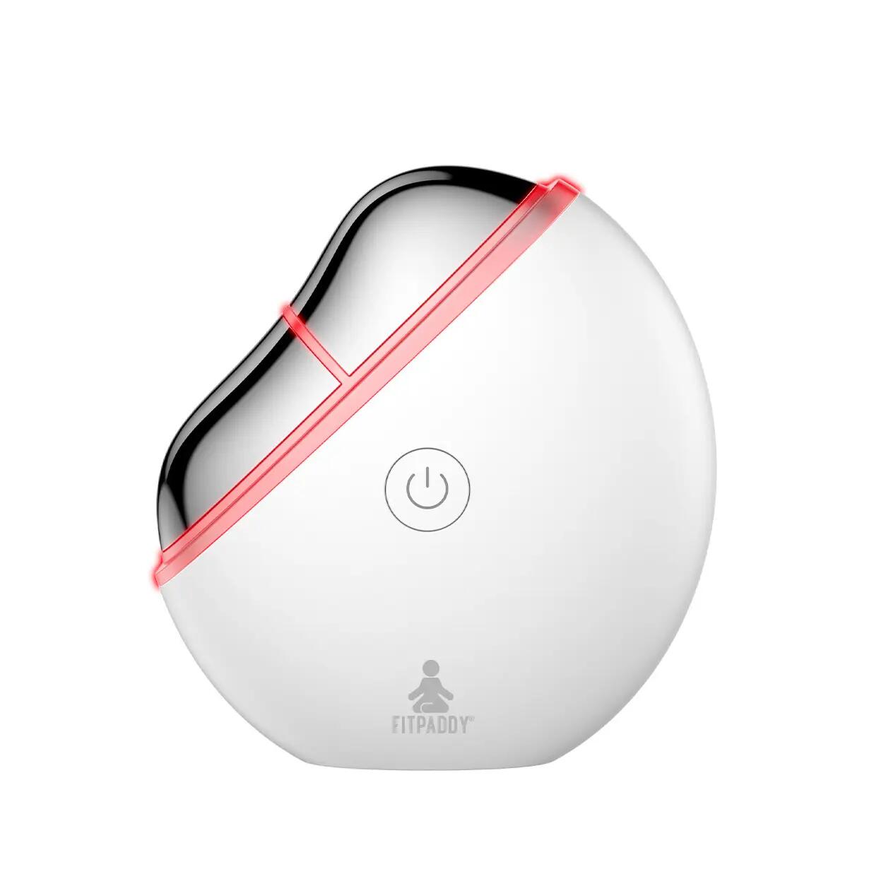 Massaggiatore Viso e Collo Gua Sha Elettrico EMS Calore 43°C LED 3 Colori USB-C 3/6