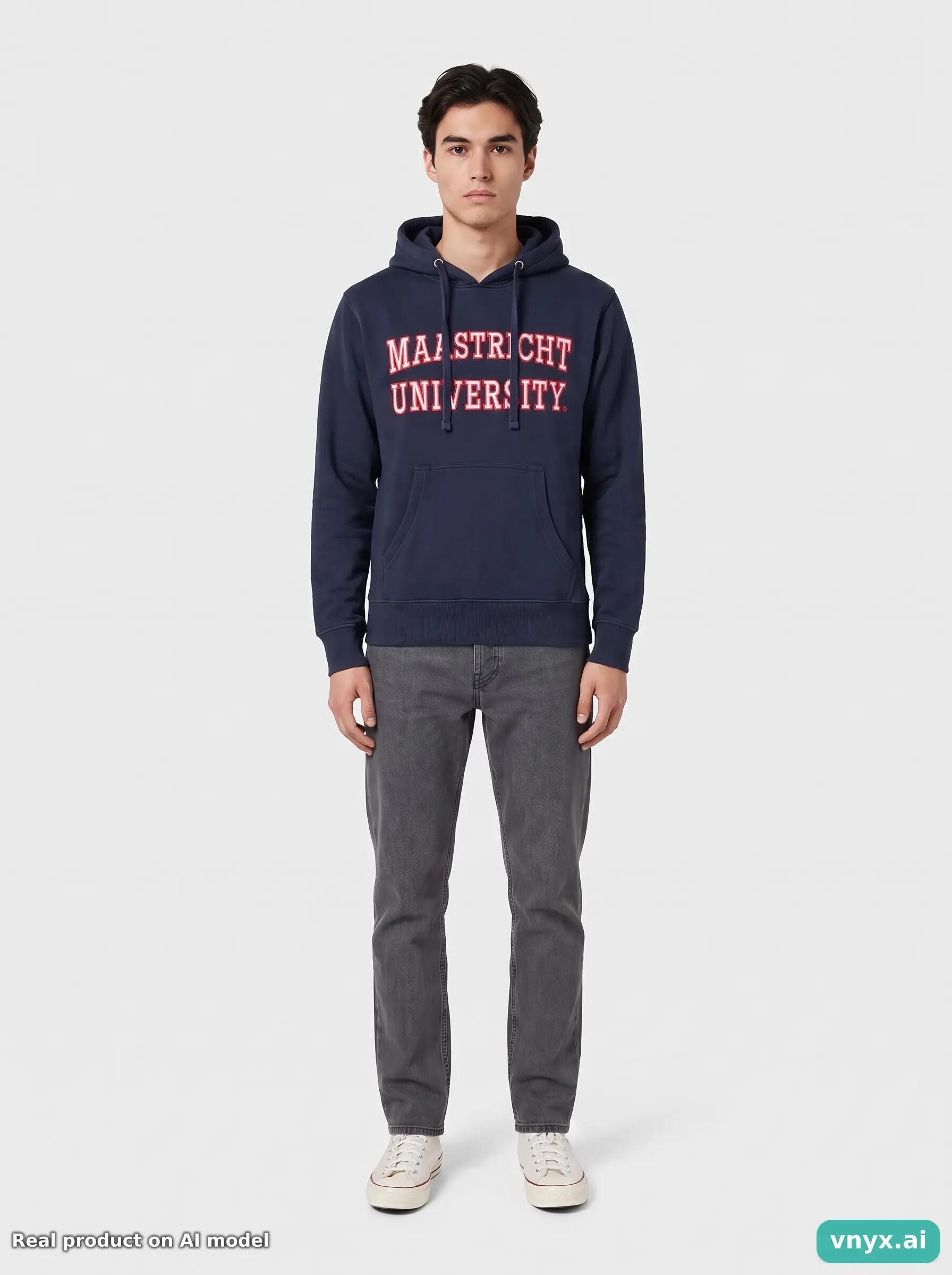 Second Life - Vintage UNIGEAR Dark Blue Hoodie Men S 6/6