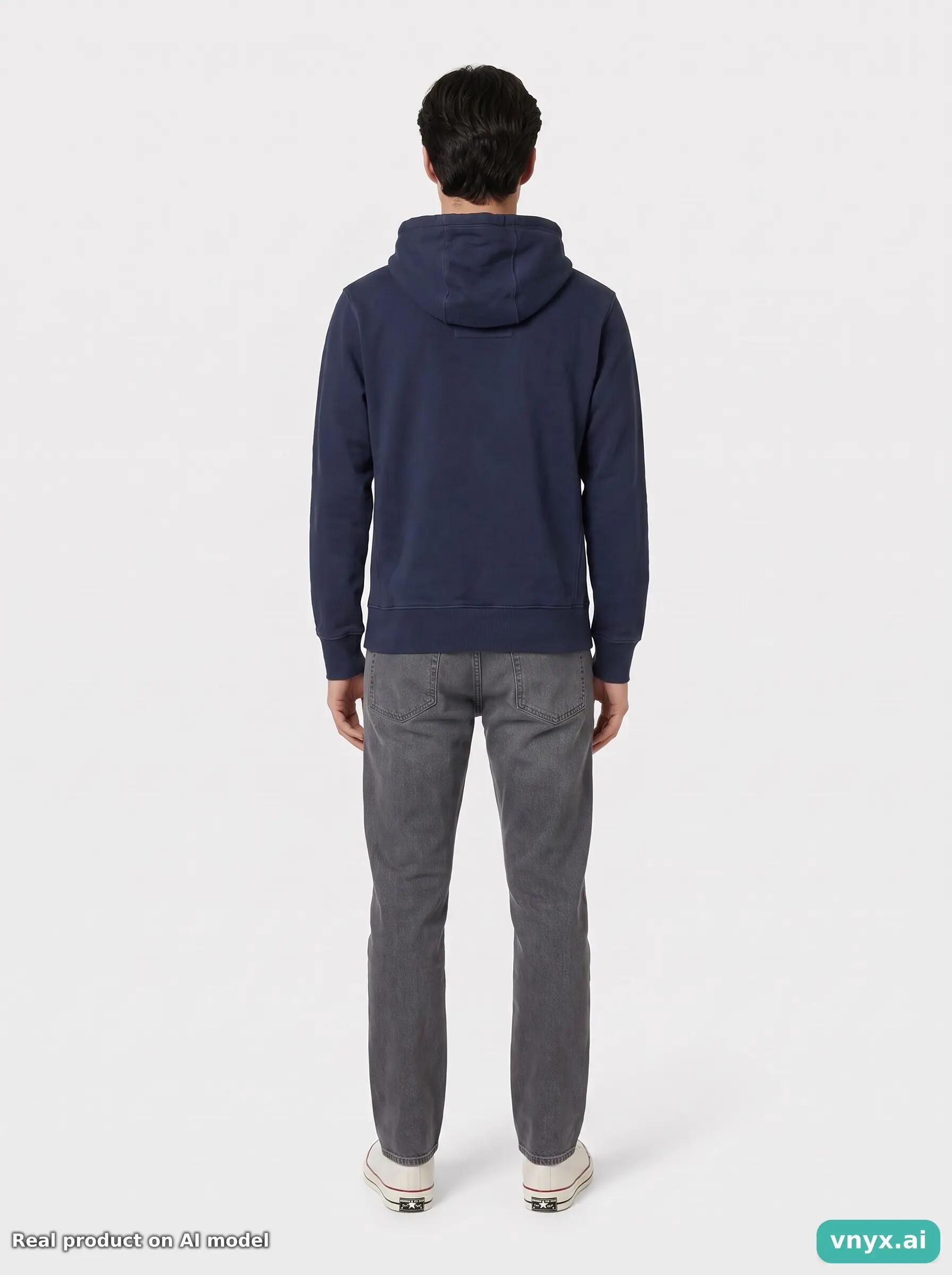 Second Life - Vintage UNIGEAR Dark Blue Hoodie Men S 4/6