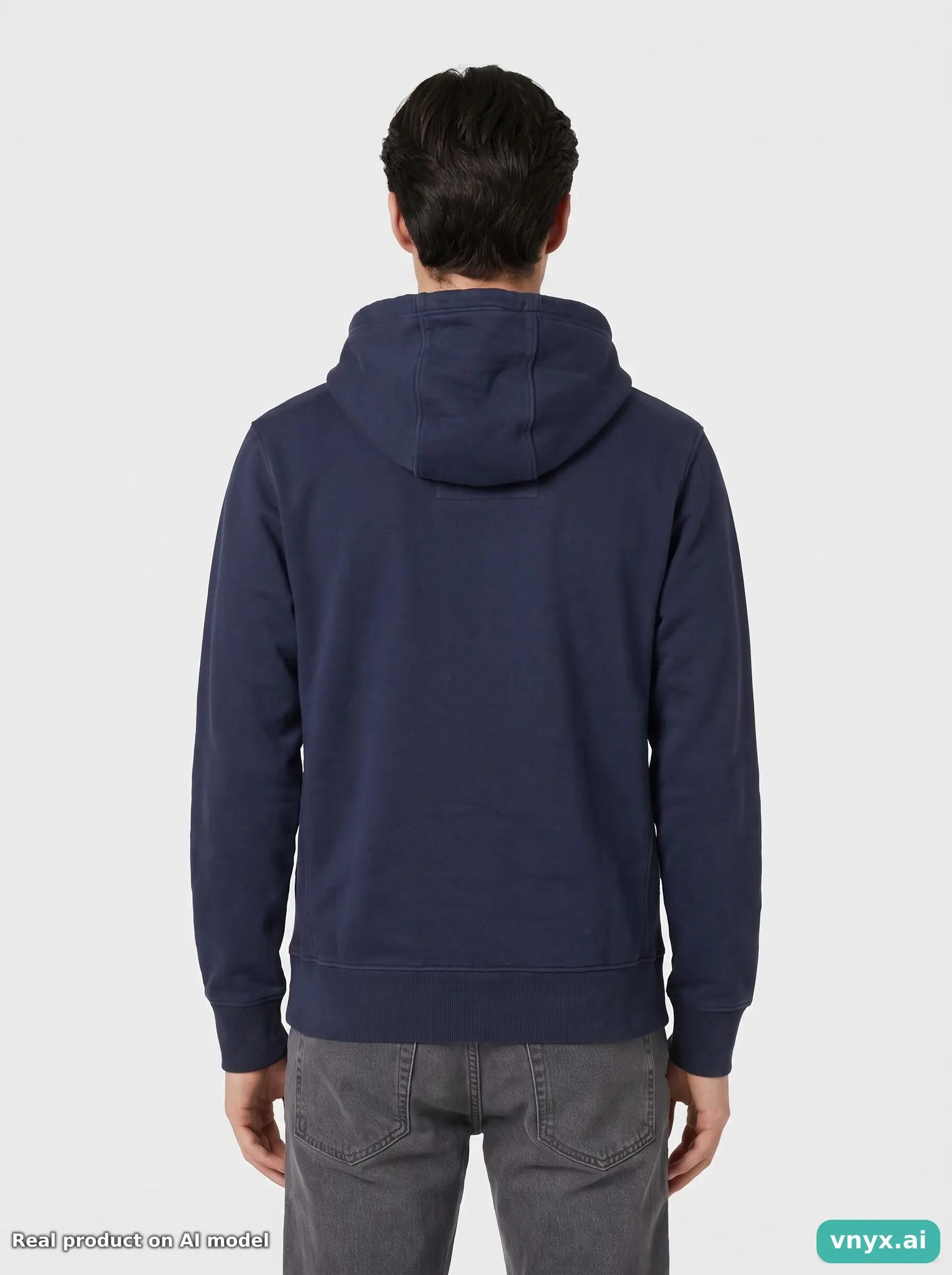 Second Life - Vintage UNIGEAR Dark Blue Hoodie Men S 2/6