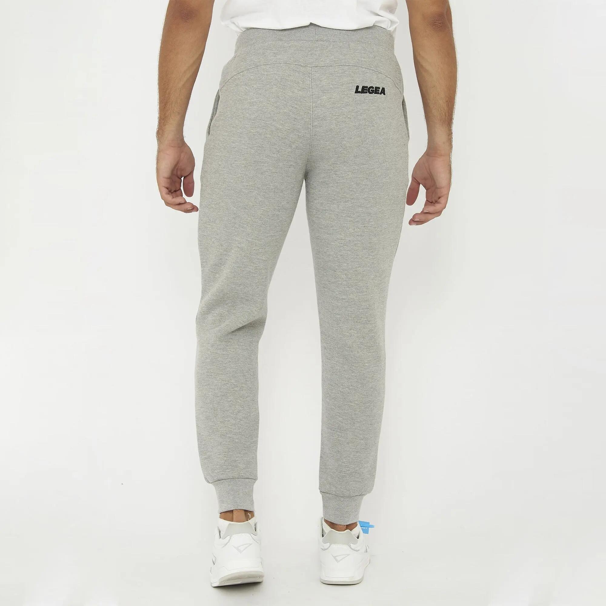 Broek met boord unisex SOFIA grijs gemêleerd 3/7