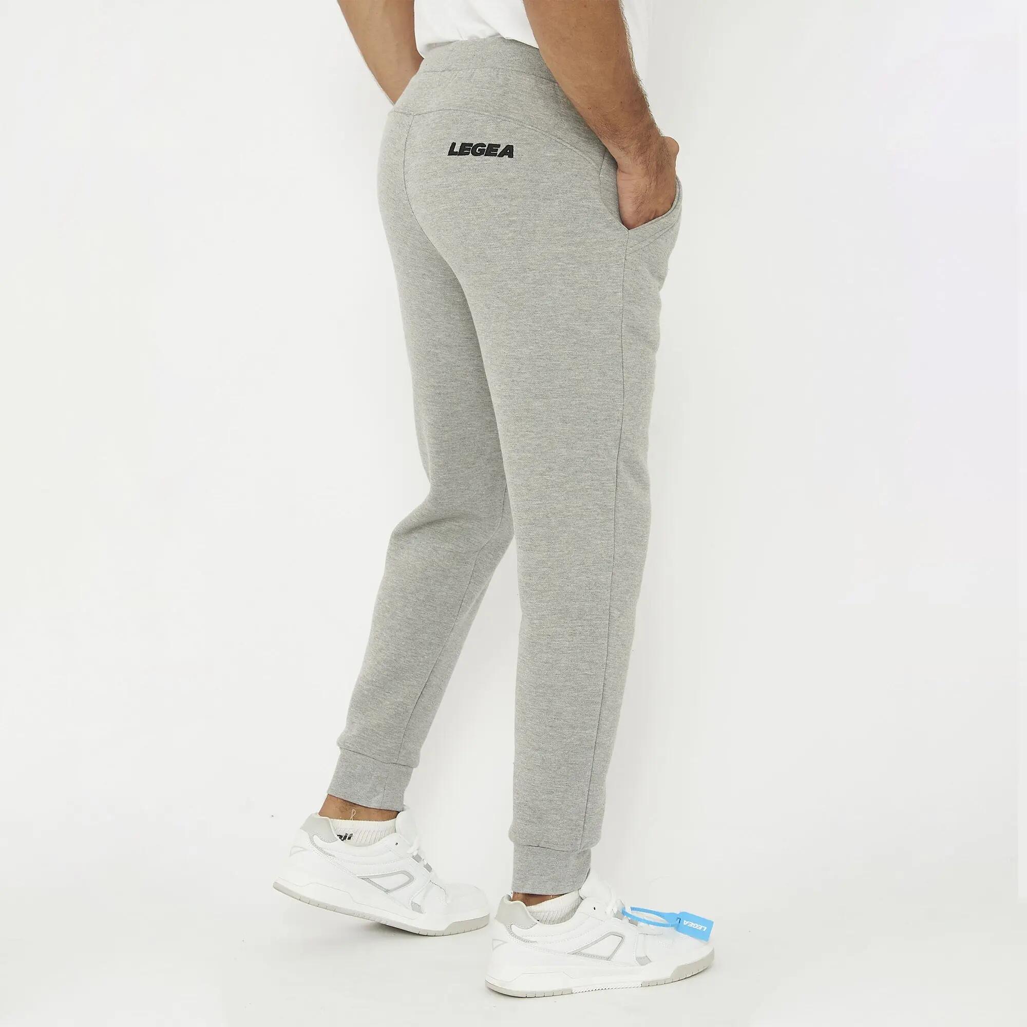 Broek met boord unisex SOFIA grijs gemêleerd 2/7