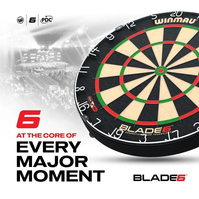 Darts tábla Winmau BLADE 6 falvédővel és két szett nyíllal, dobóvonallal 3/7