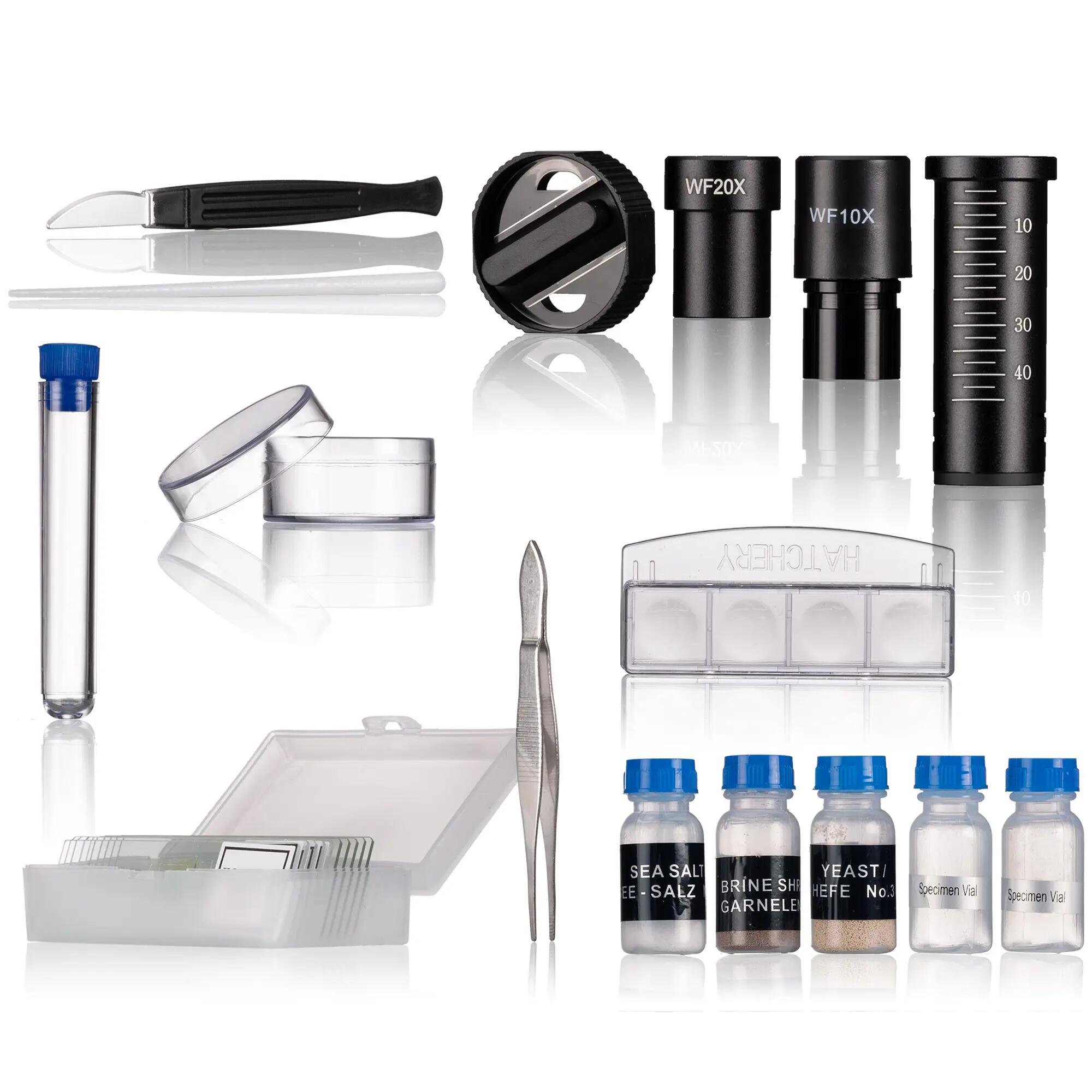 Microscopio BRESSER 40x-1600x con Luz LED y Kit Completo de Experimentos 4/5