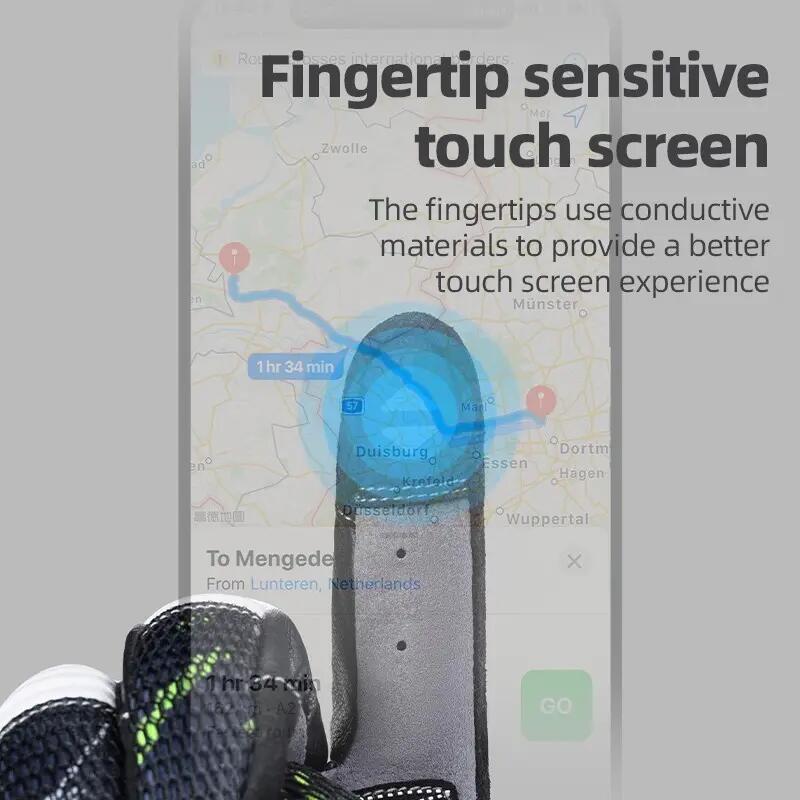 Lange Motorradhandschuhe mit Knöchelschutz 7/8