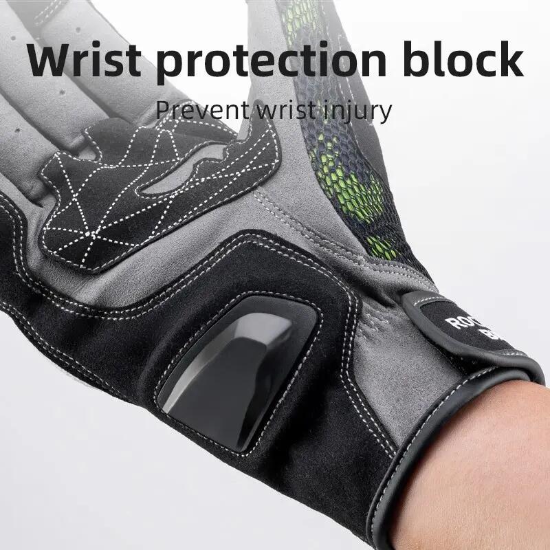 Lange Motorradhandschuhe mit Knöchelschutz 3/8