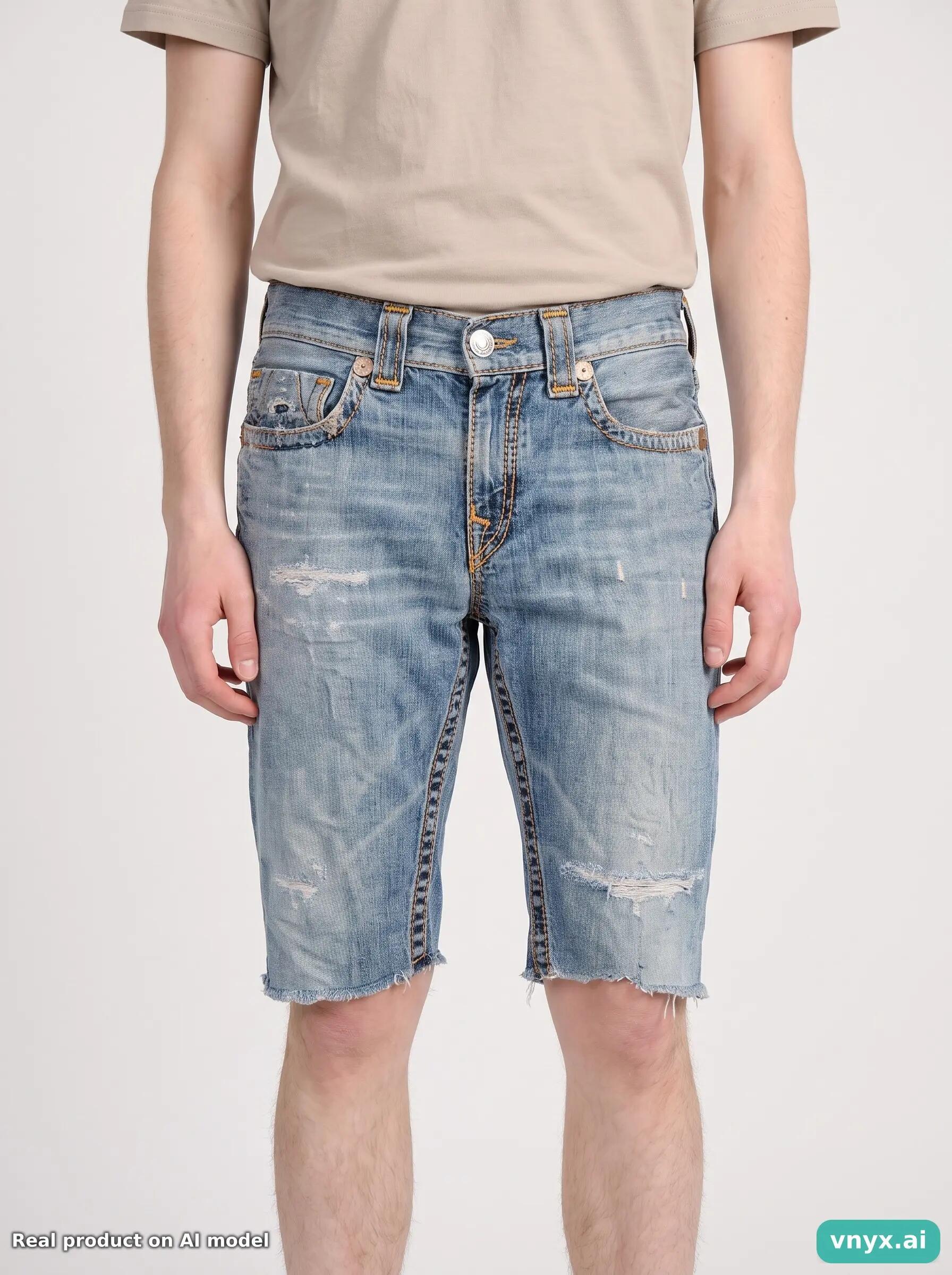 Second Life - Vintage True Religion Blue Shorts Men W34 L34 6/6