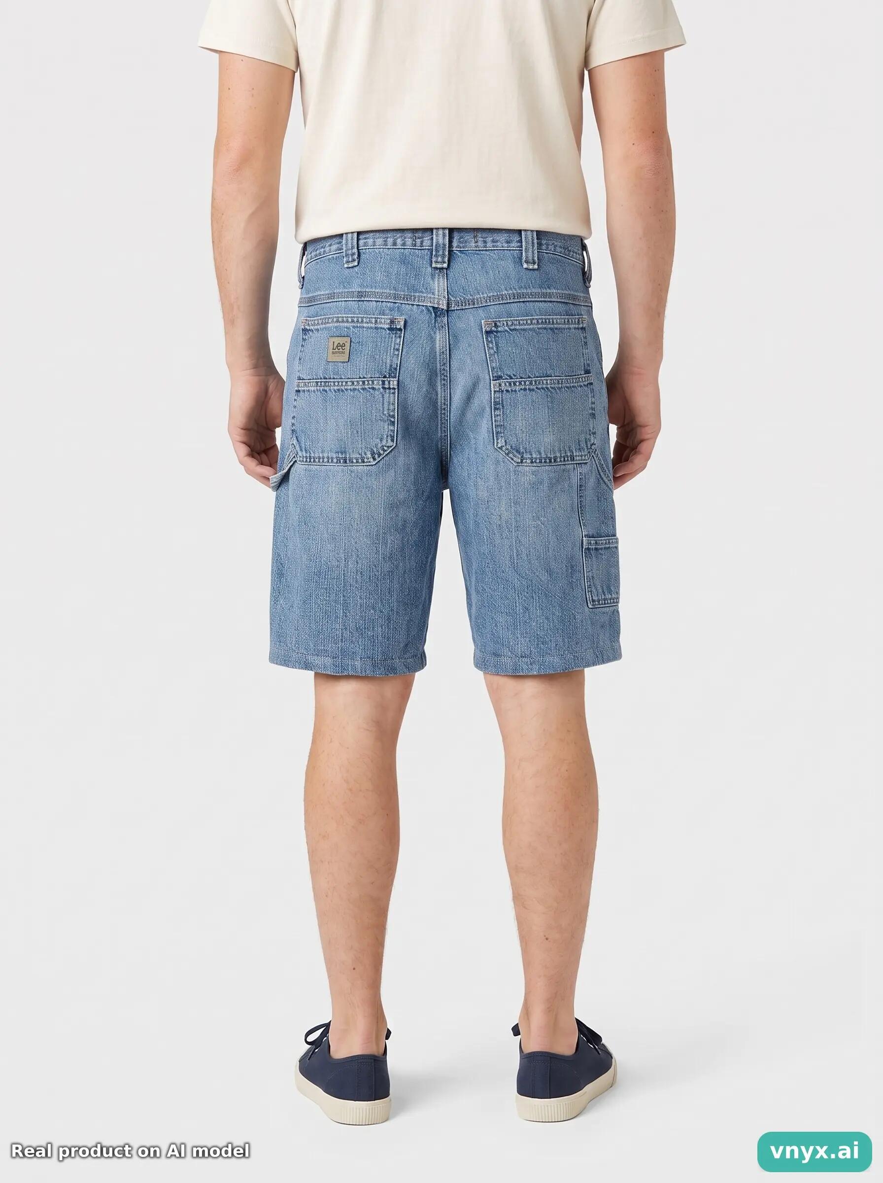 Second Life - Vintage Lee Mid-Blue Shorts Men W35 L34 4/6