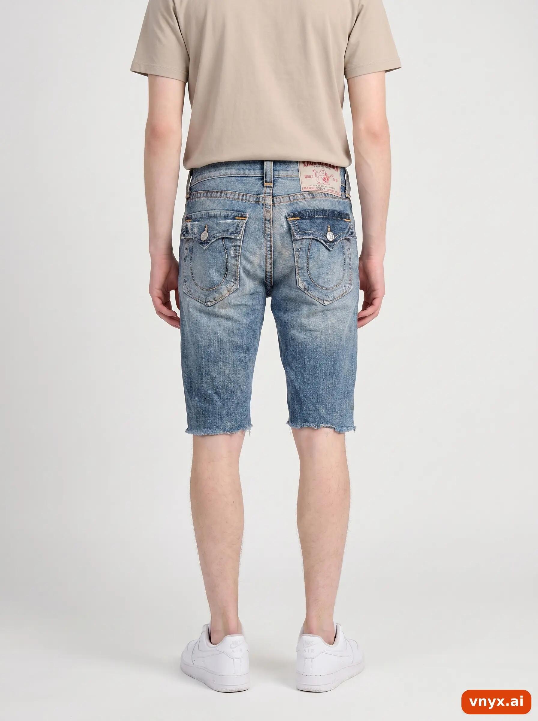 Second Life - Vintage True Religion Blue Shorts Men W34 L34 2/6