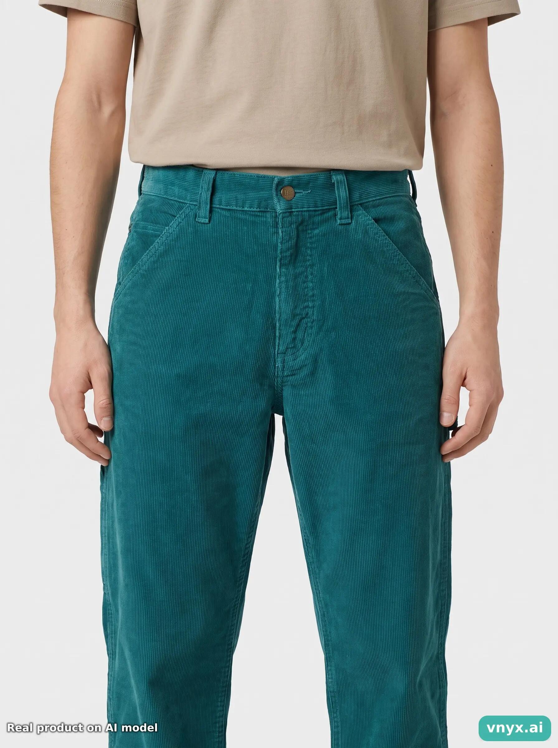 Second Life - Vintage Lee Teal Trousers Men W26 L34 6/6