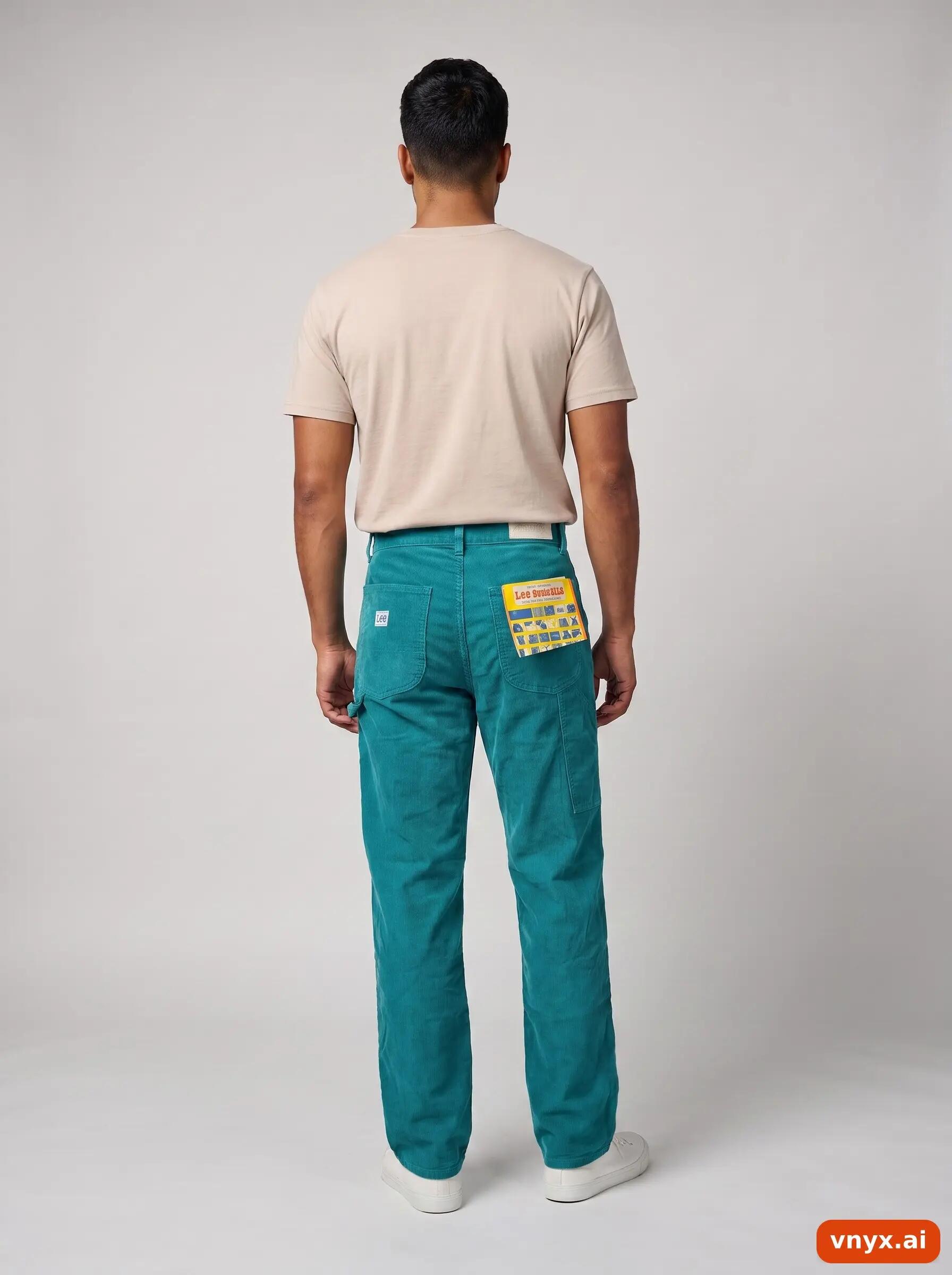 Second Life - Vintage Lee Teal Trousers Men W26 L34 2/6