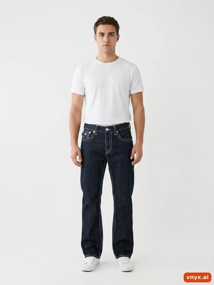 Second Life - Vintage True Religion Dark Blue Jeans Men W36 3/6