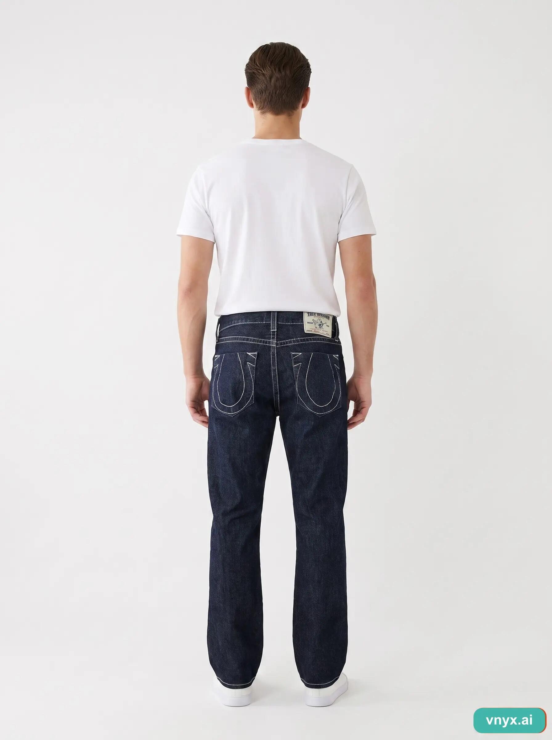 Second Life - Vintage True Religion Dark Blue Jeans Men W36 2/6