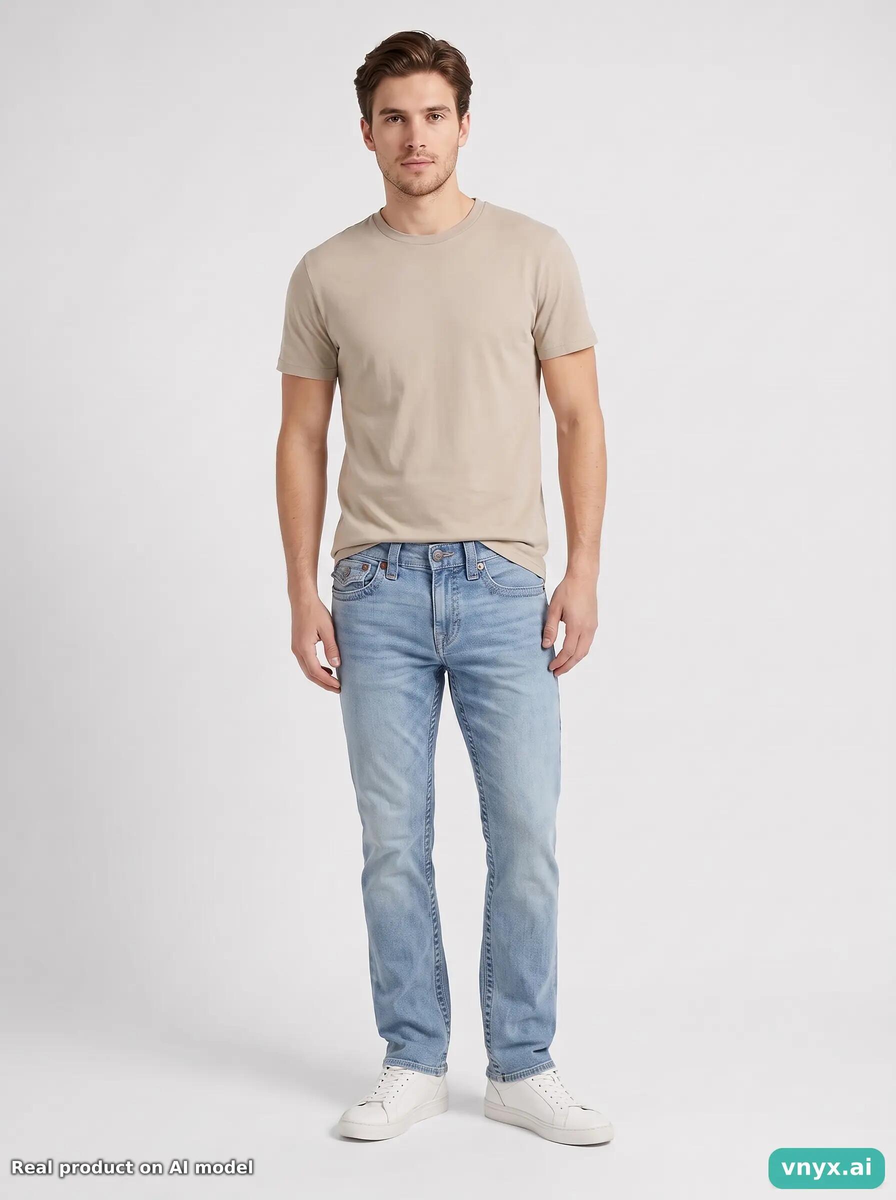 Second Life - Vintage True Religion Light Blue Jeans Men 30 6/6