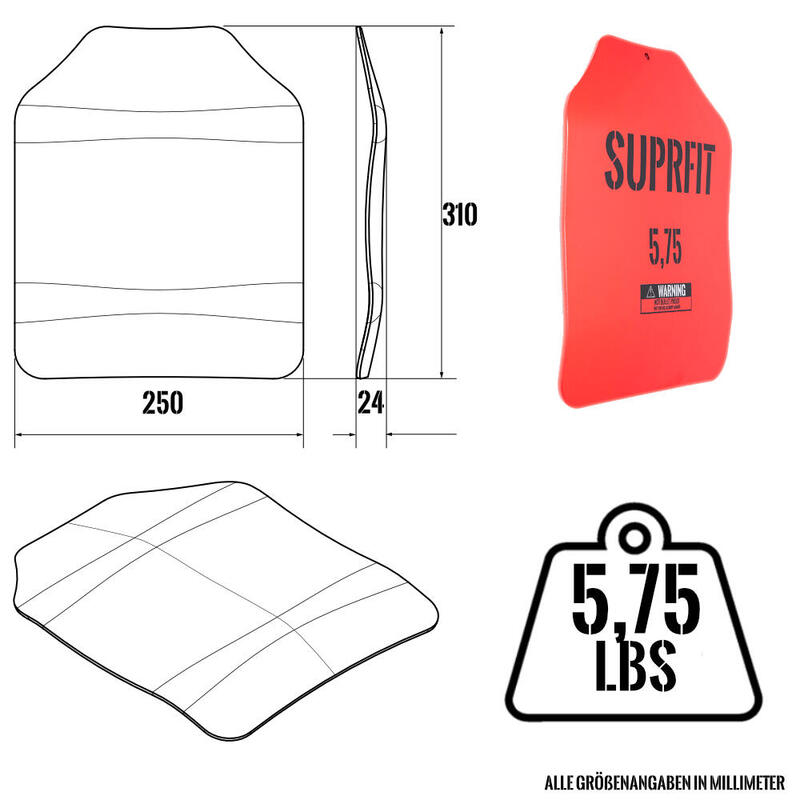 Chaleco de pesas Suprfit Sigurd 3D - Marrón 5.75 lbs / Rojo