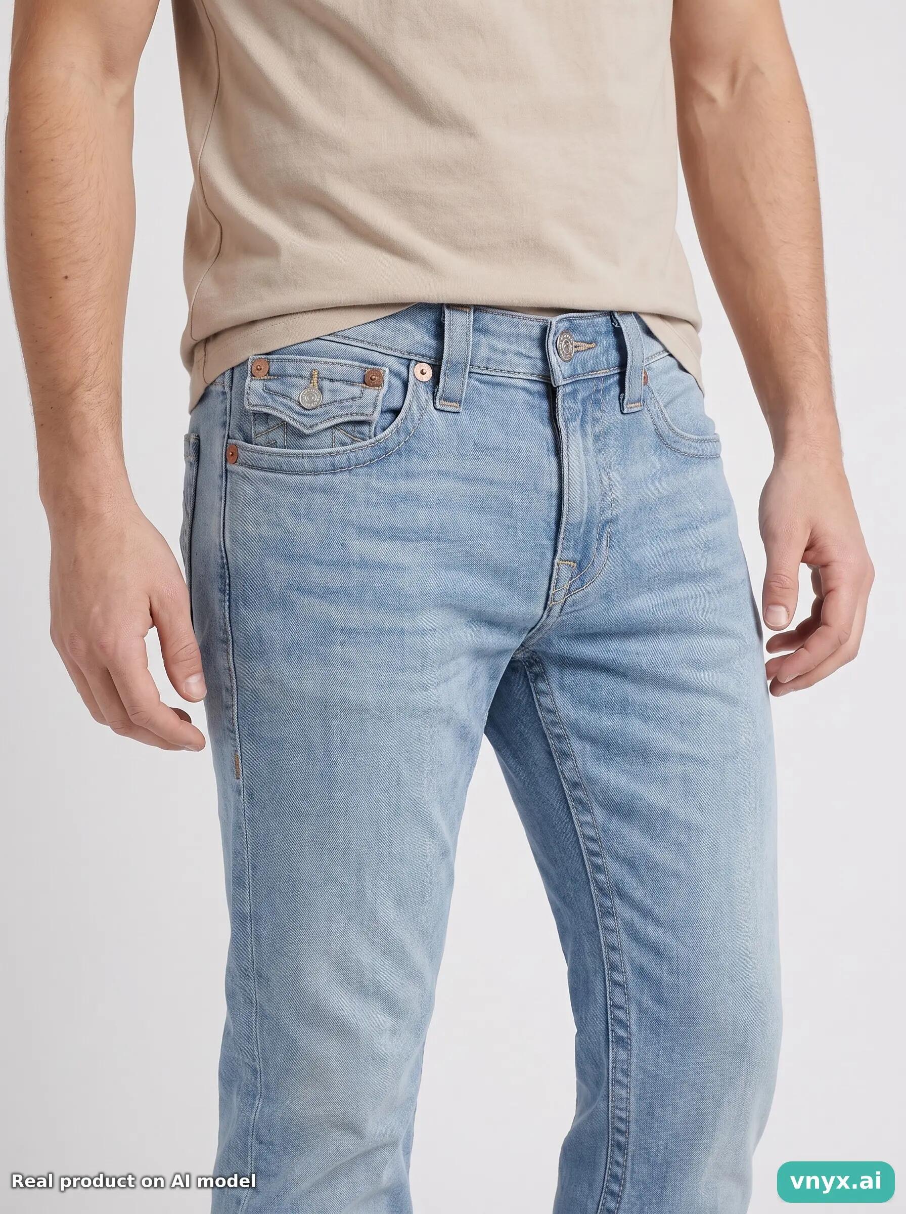 Second Life - Vintage True Religion Light Blue Jeans Men 30 5/6