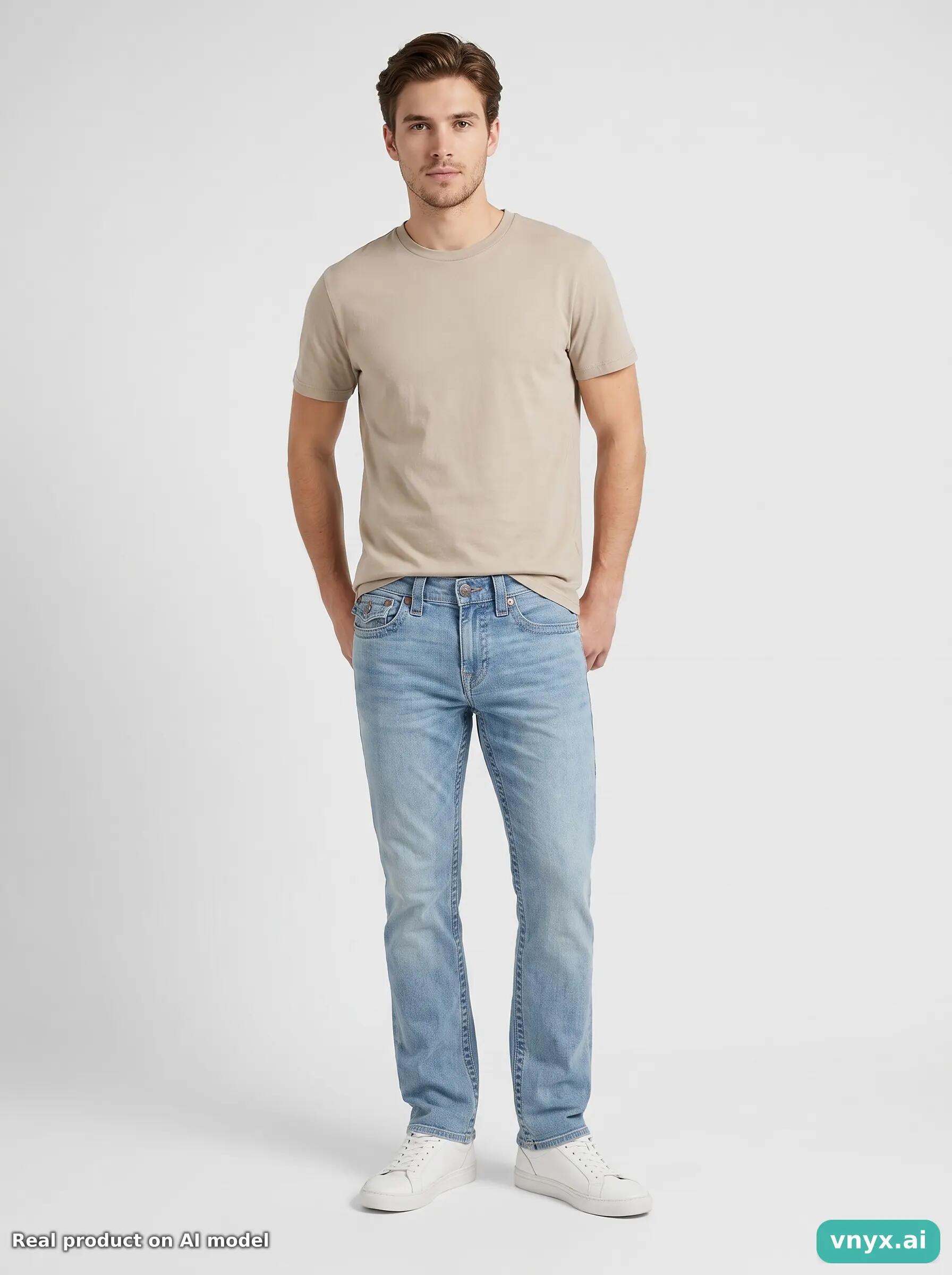 Second Life - Vintage True Religion Light Blue Jeans Men 30 3/6