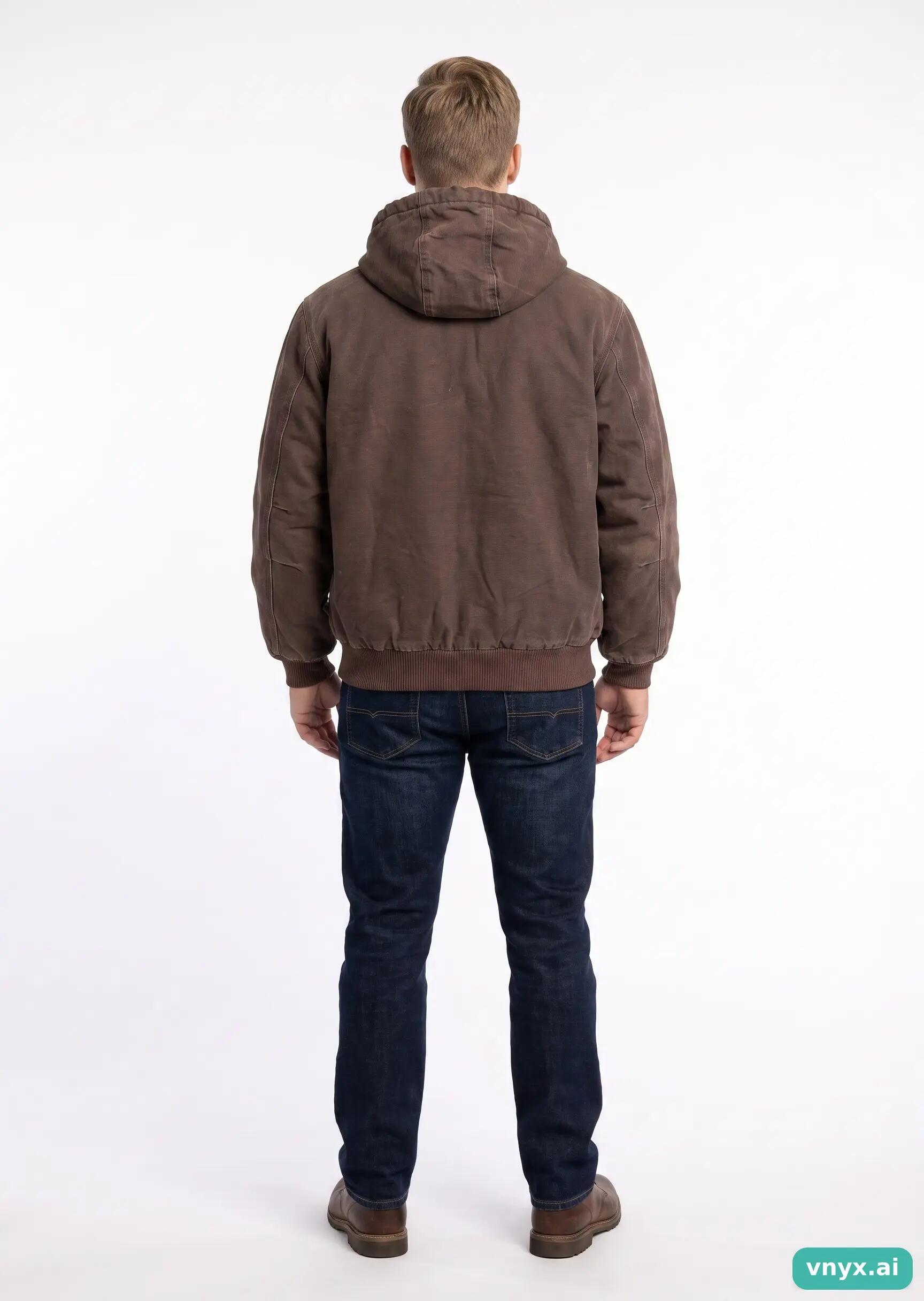 Second Life - Vintage Carhartt Brown Fleece Jacket Men L 4/5