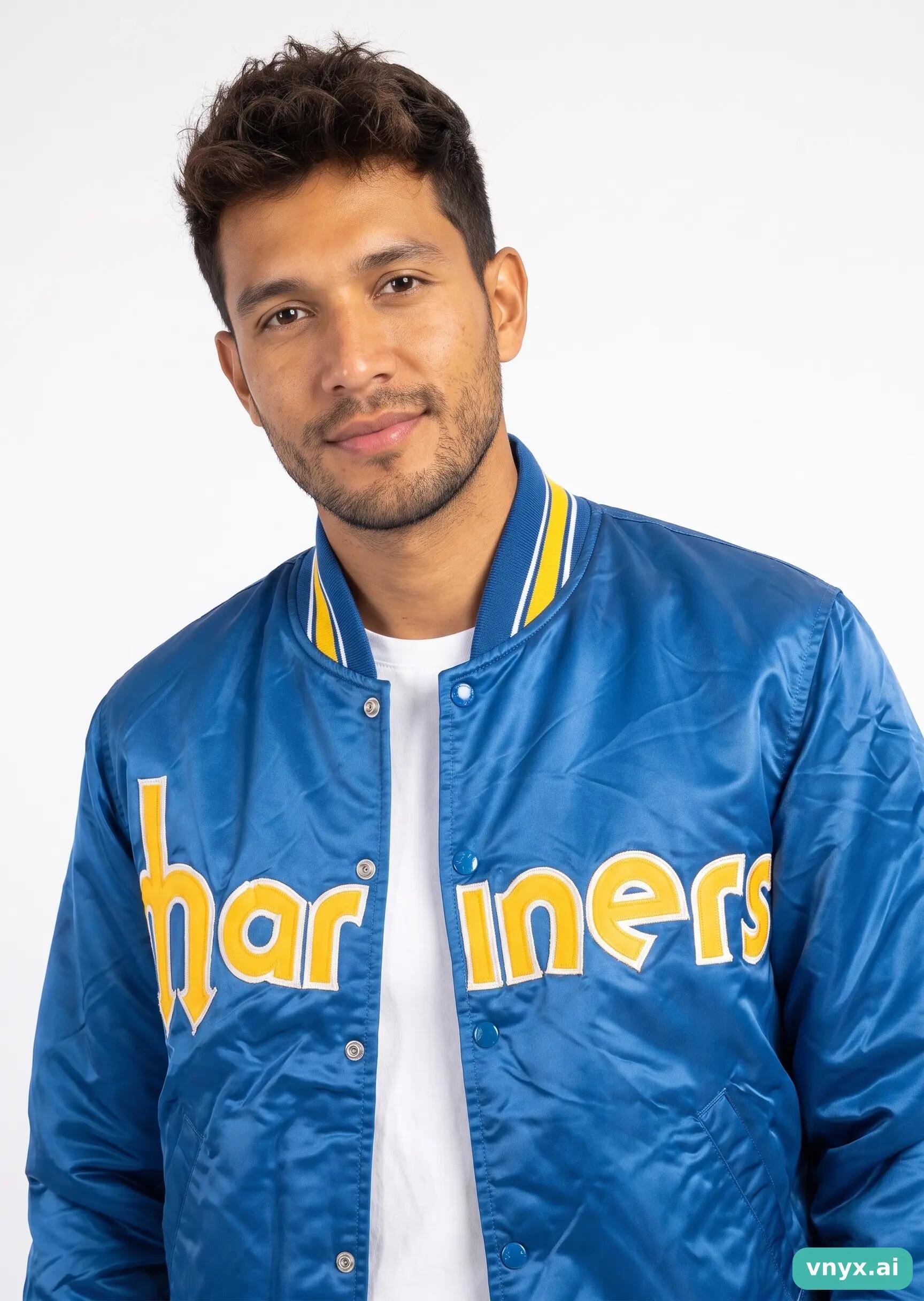 Second Life - Vintage Starter Blue Sports Jacket Men S 5/5