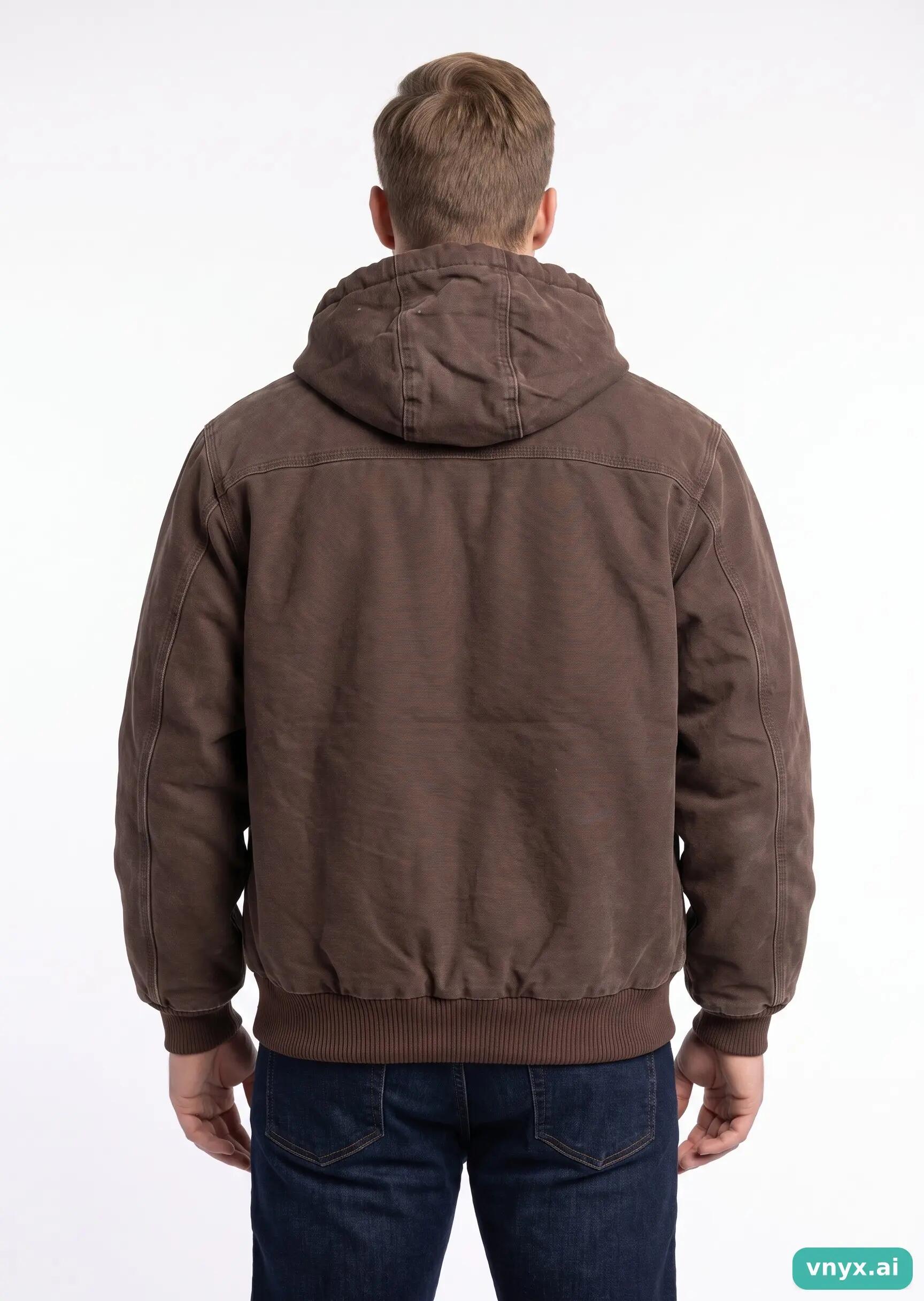 Second Life - Vintage Carhartt Brown Fleece Jacket Men L 2/5