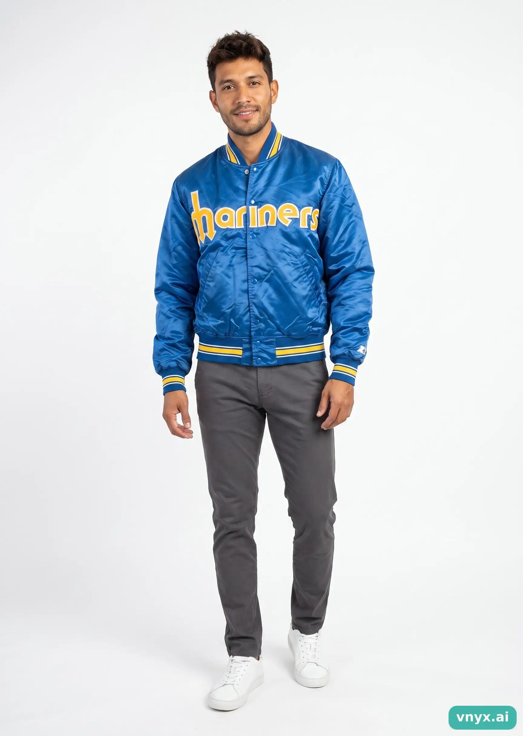 Second Life - Vintage Starter Blue Sports Jacket Men S 3/5