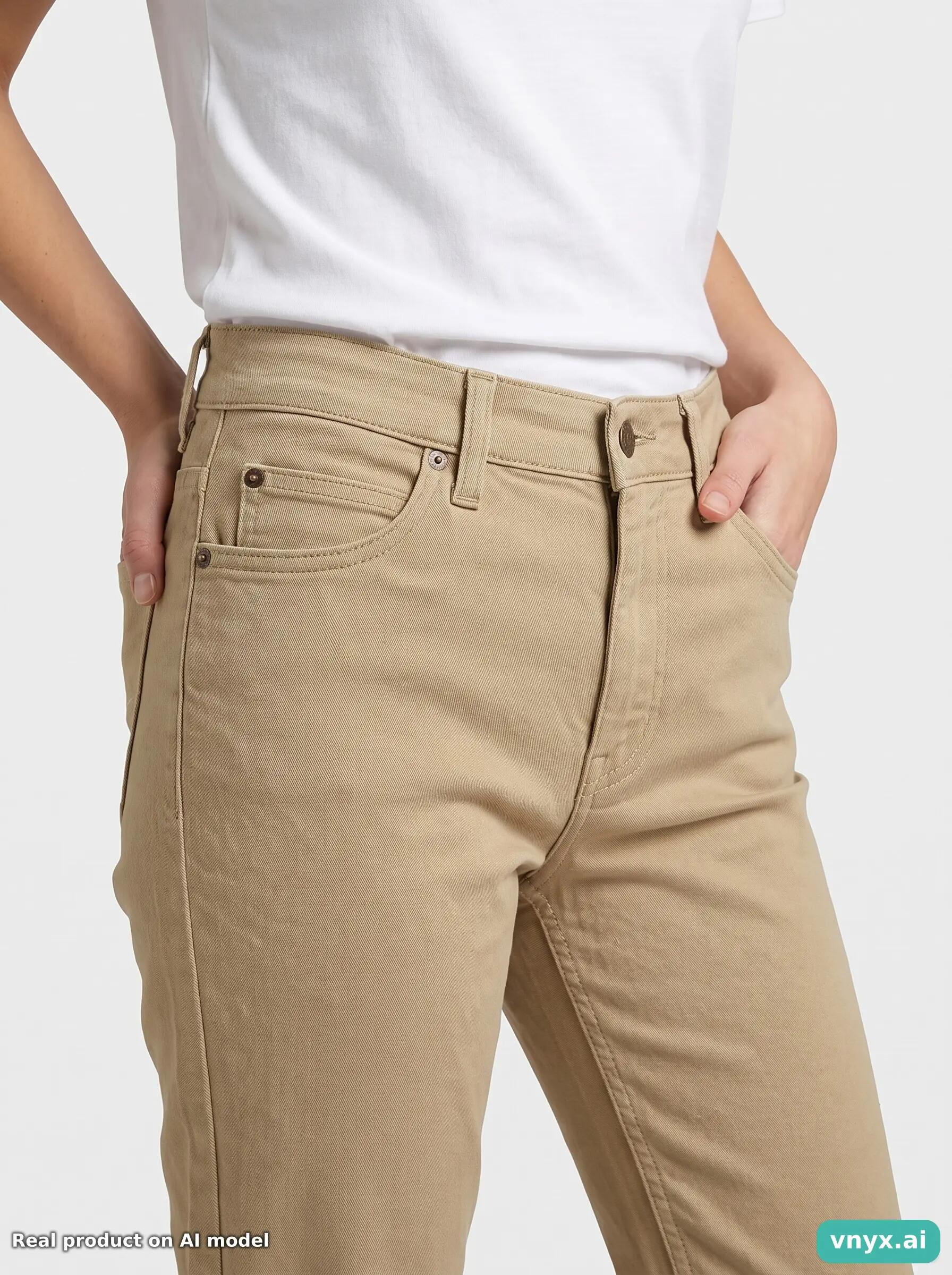 Second Life - Vintage Lee Clean Beige Jeans Women W29 L31 6/6
