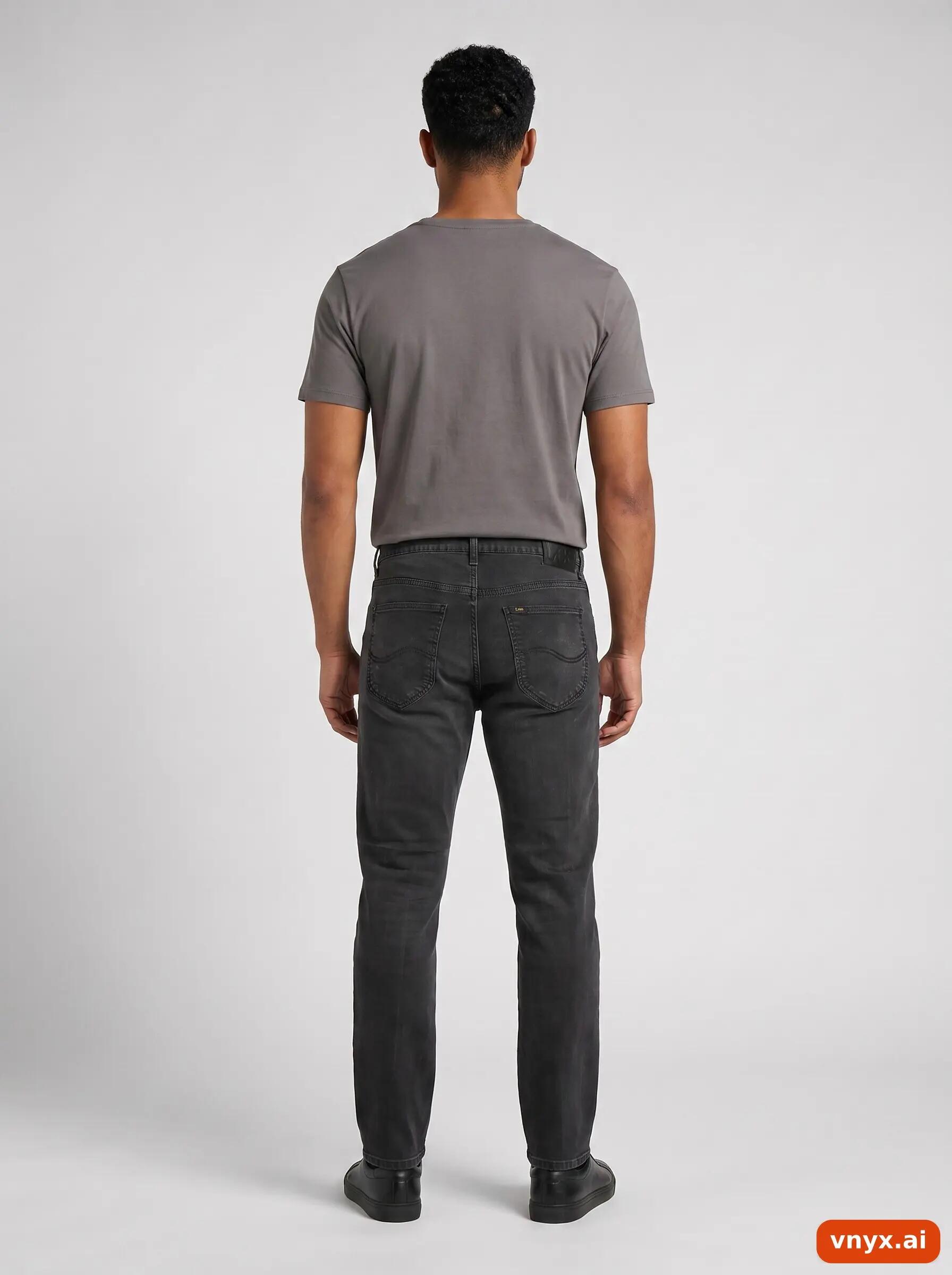 Second Life - Vintage Lee Dark Black Jeans Men W33 L30 4/6