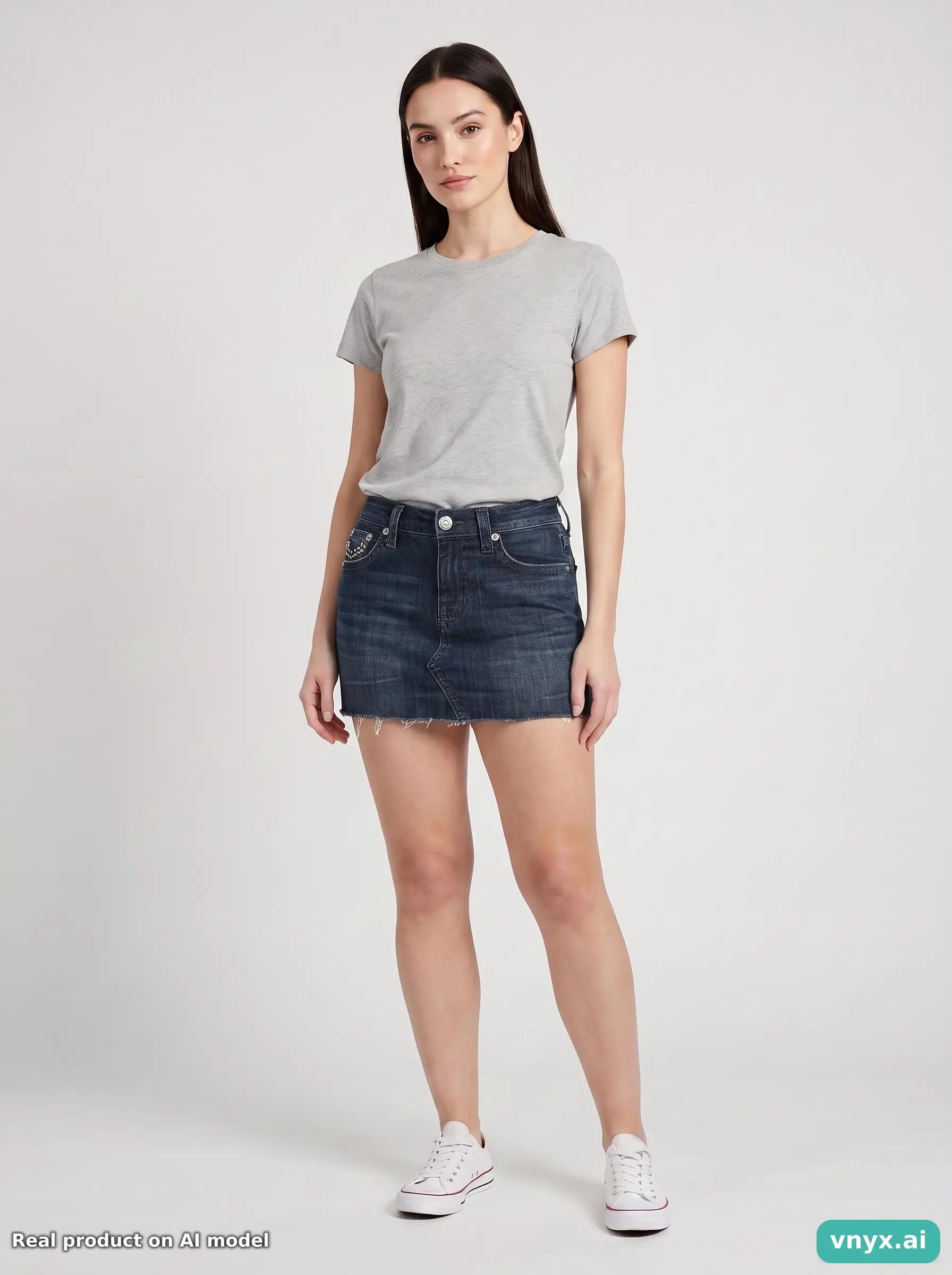Second Life - Vintage True Religion Blue Denim Skirt Women W30 6/6