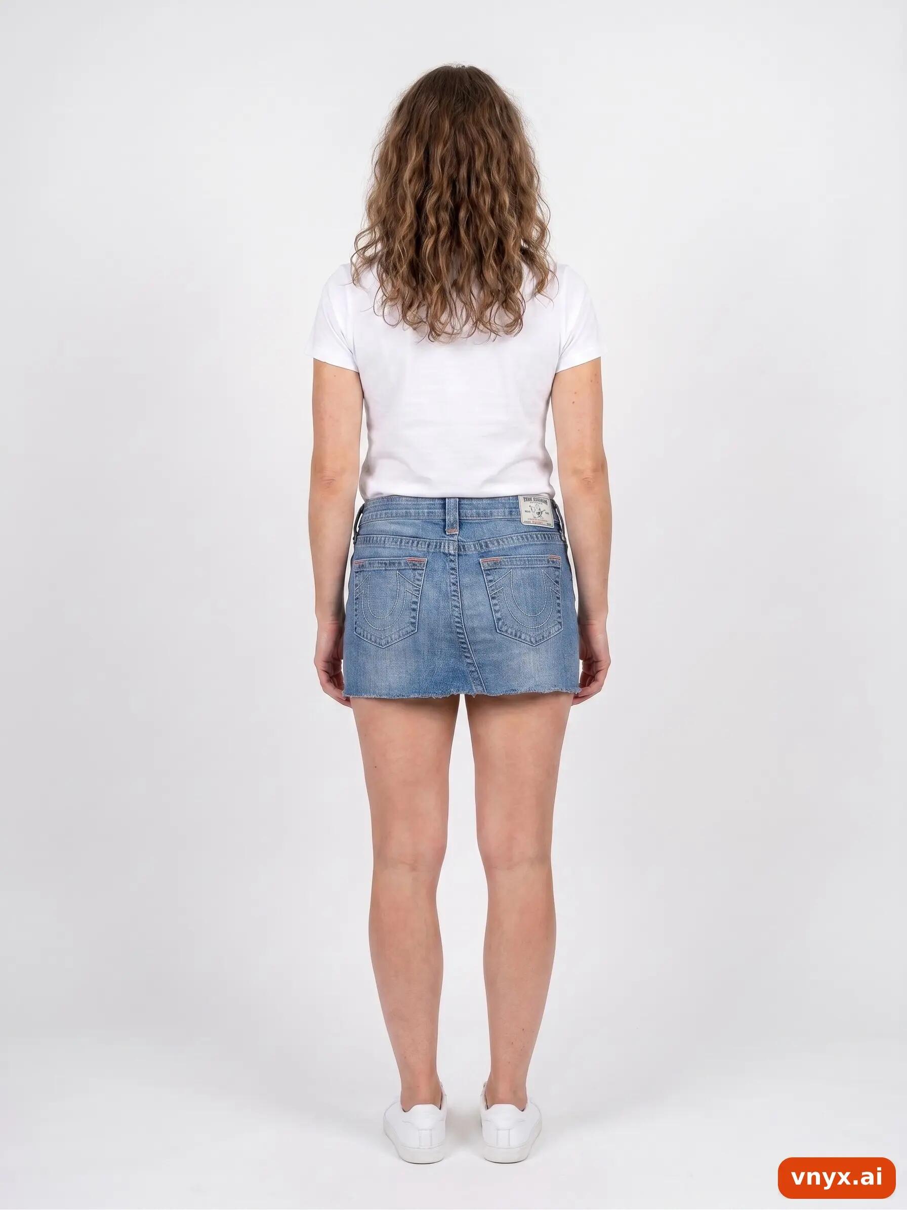 Second Life - Vintage True Religion Dark Blue Denim Skirt Women W31 Mini 4/6