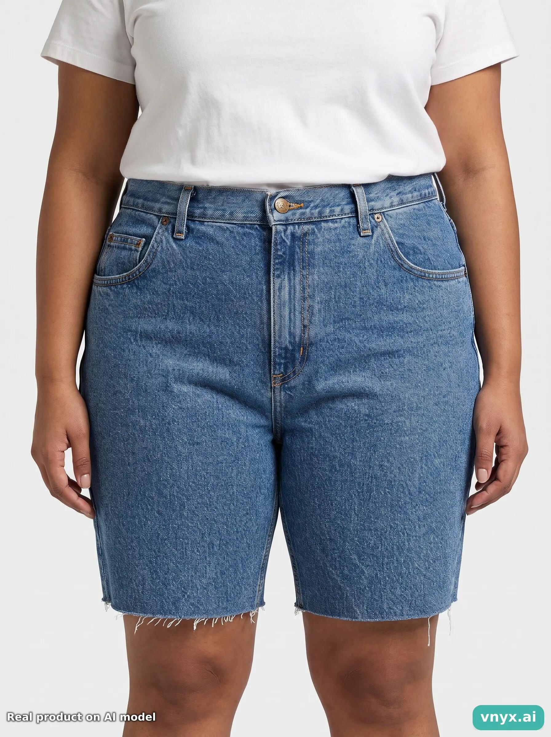 Second Life - Vintage Lee Medium Blue Shorts Women W32 Above Knee 6/6