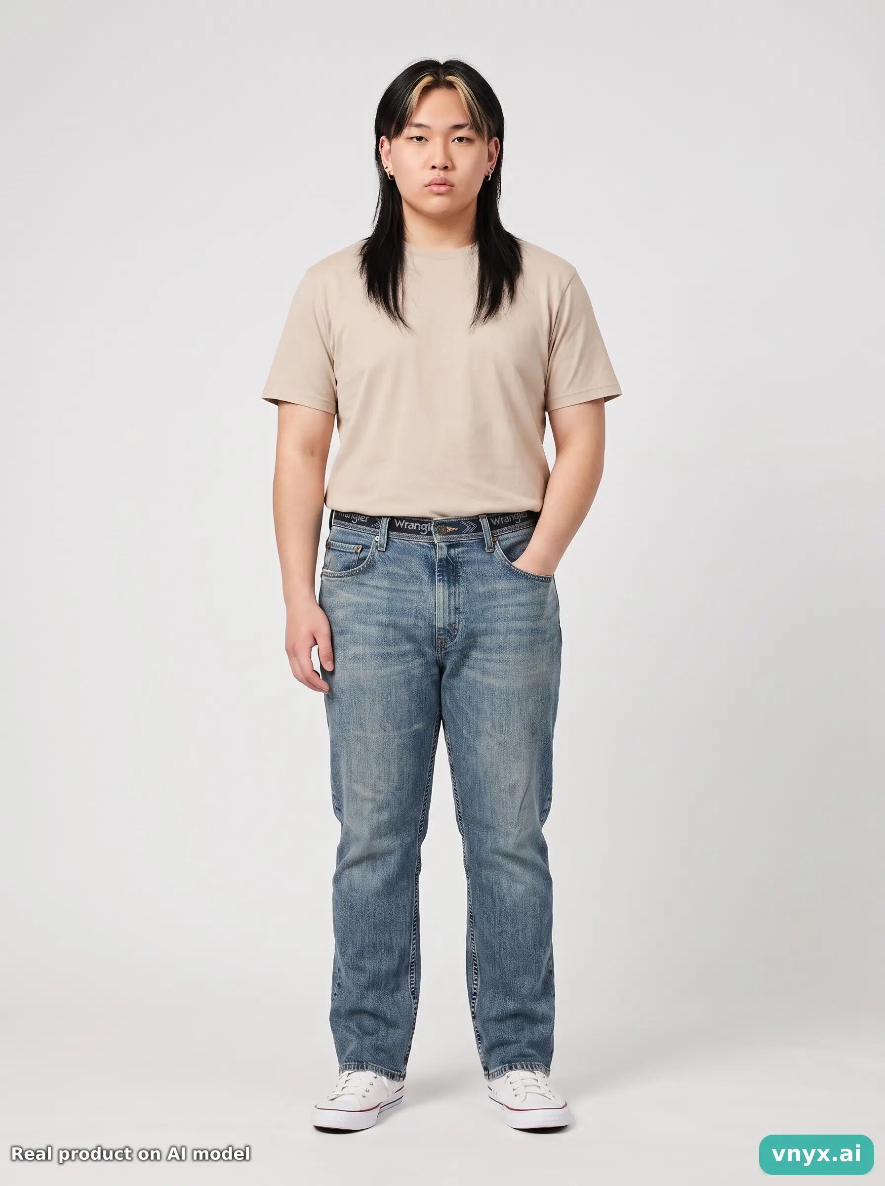 Second Life - Vintage Wrangler Light-Blue Jeans Men W34 L32 6/6
