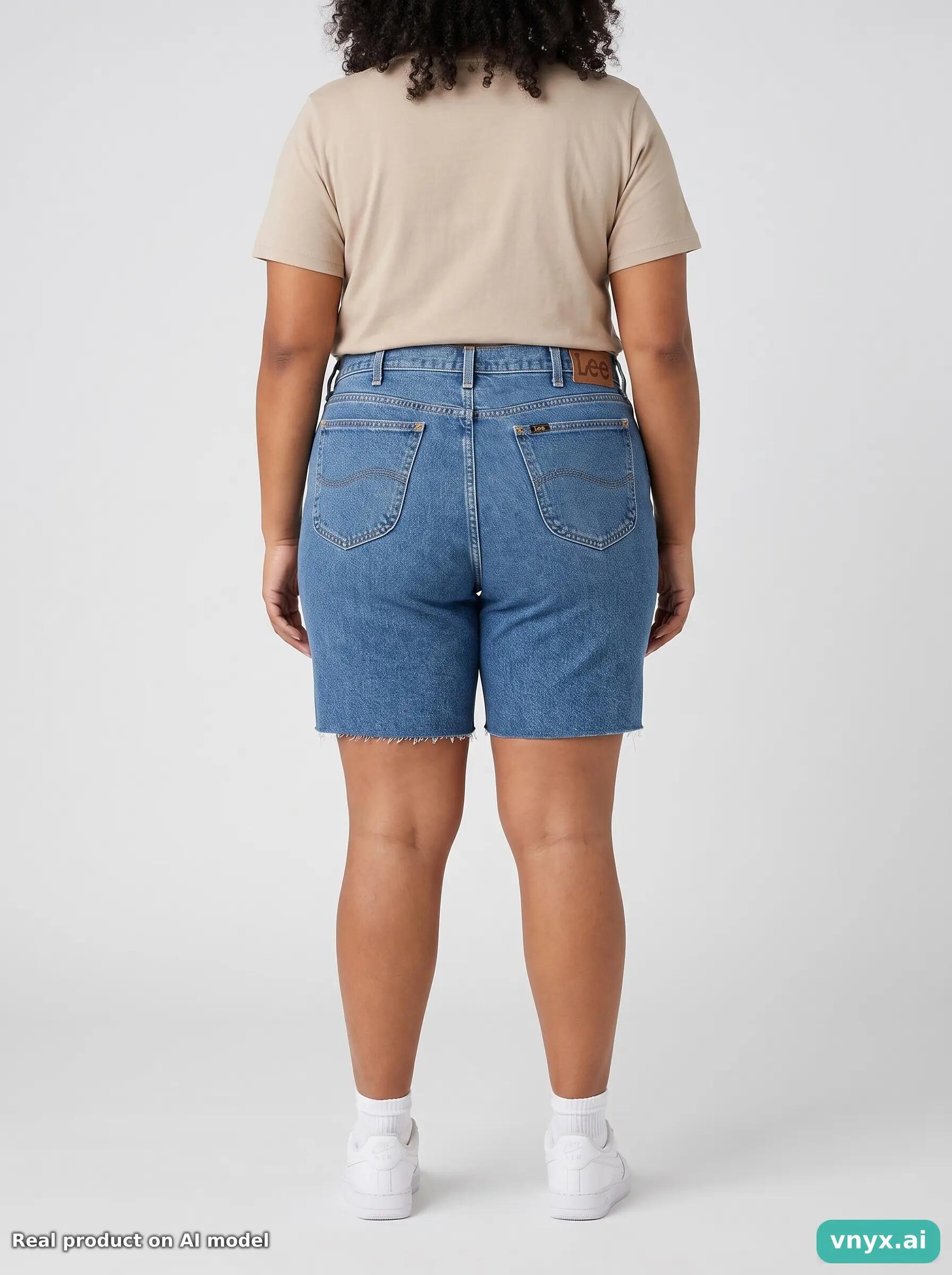 Second Life - Vintage Lee Medium Blue Shorts Women W32 Above Knee 4/6