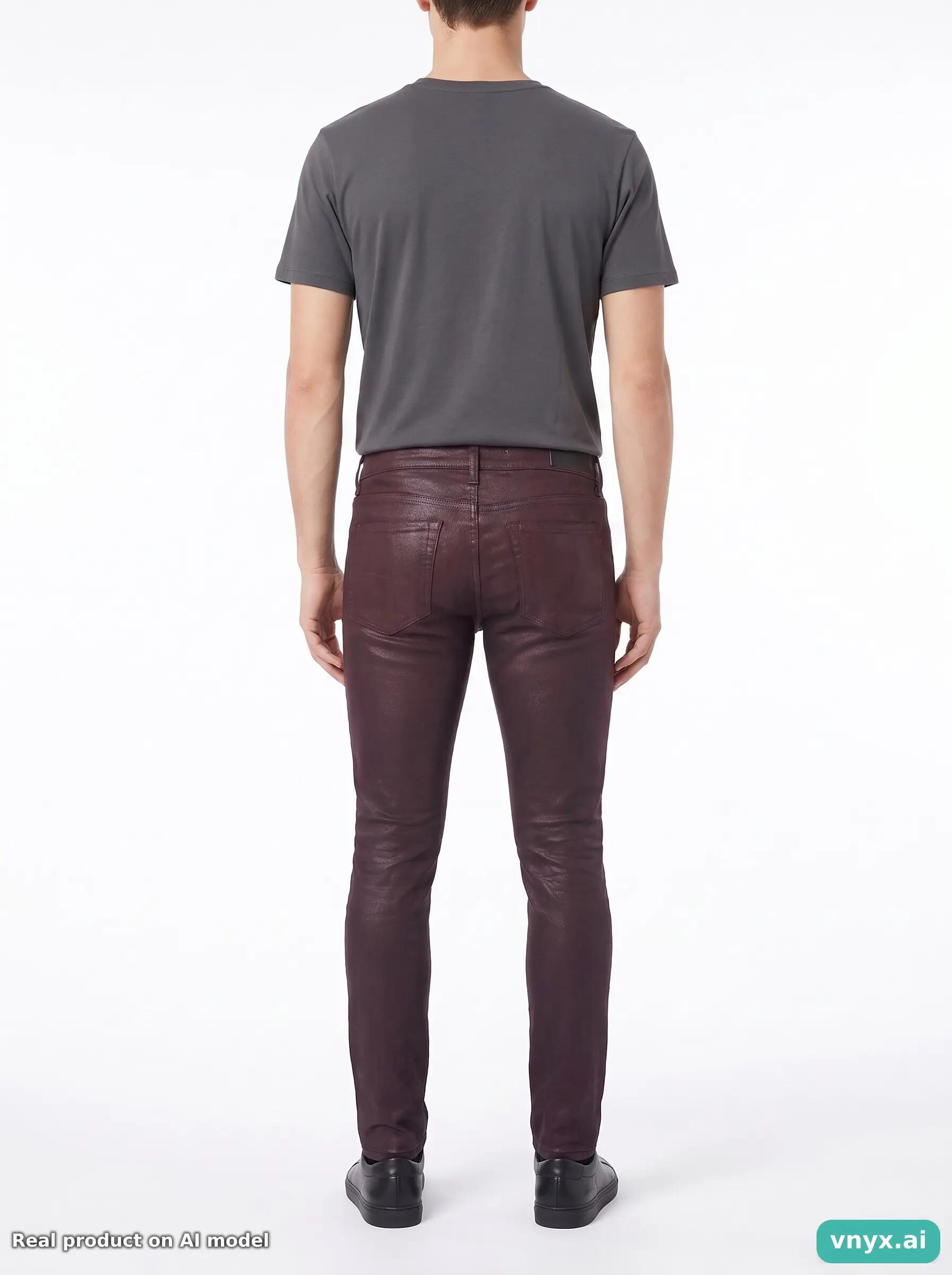 Second Life - Vintage DKNY Burgundy Jeans Men 29 L31 4/6