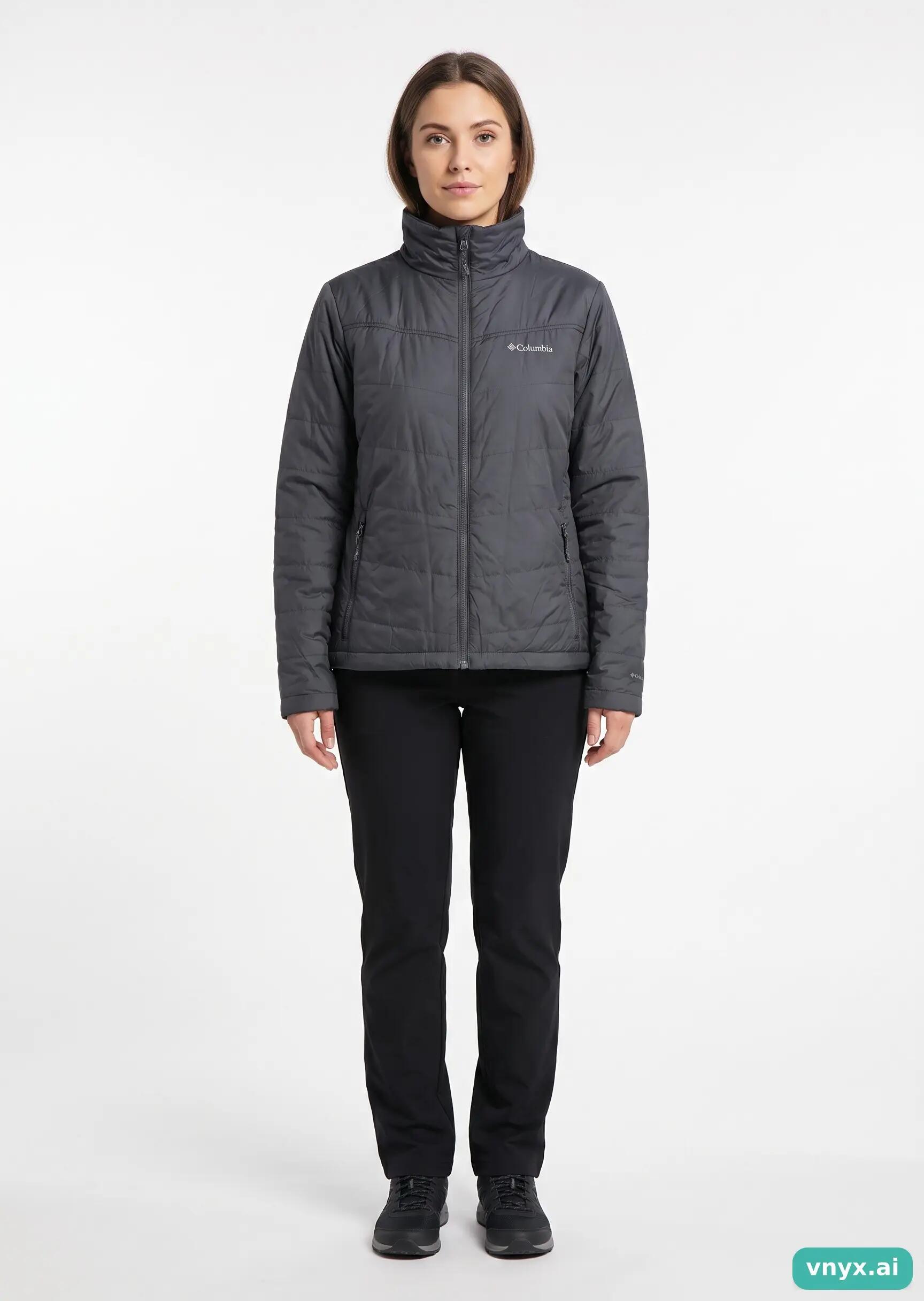 Second Life - Vintage Columbia Charcoal Outdoor Jacket Women M 3/5