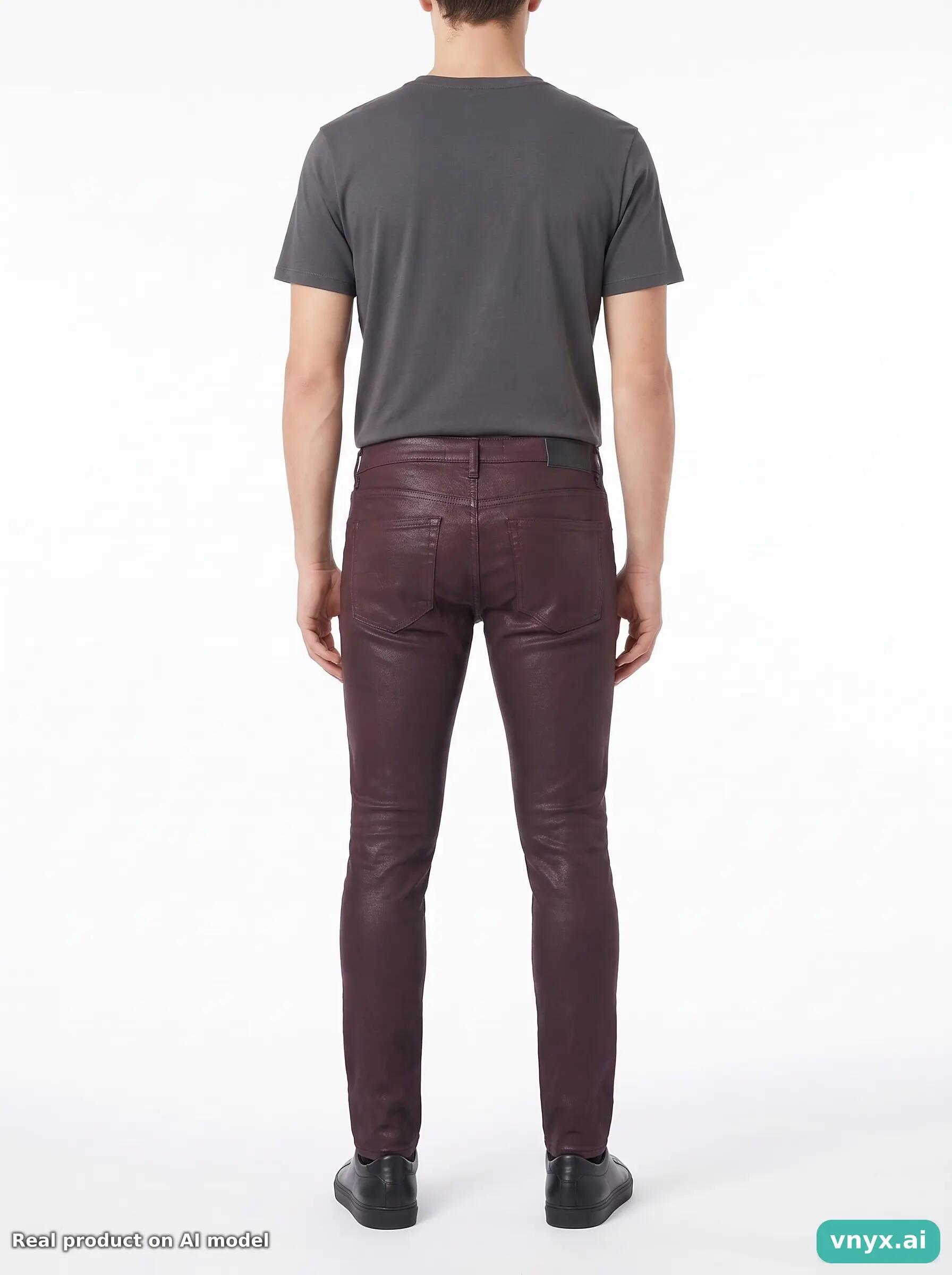 Second Life - Vintage DKNY Burgundy Jeans Men 29 L31 2/6