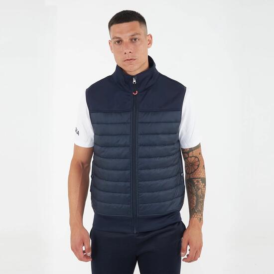 Gilet sans manches zippé d'hiver unisexe ODENSE bleu marine