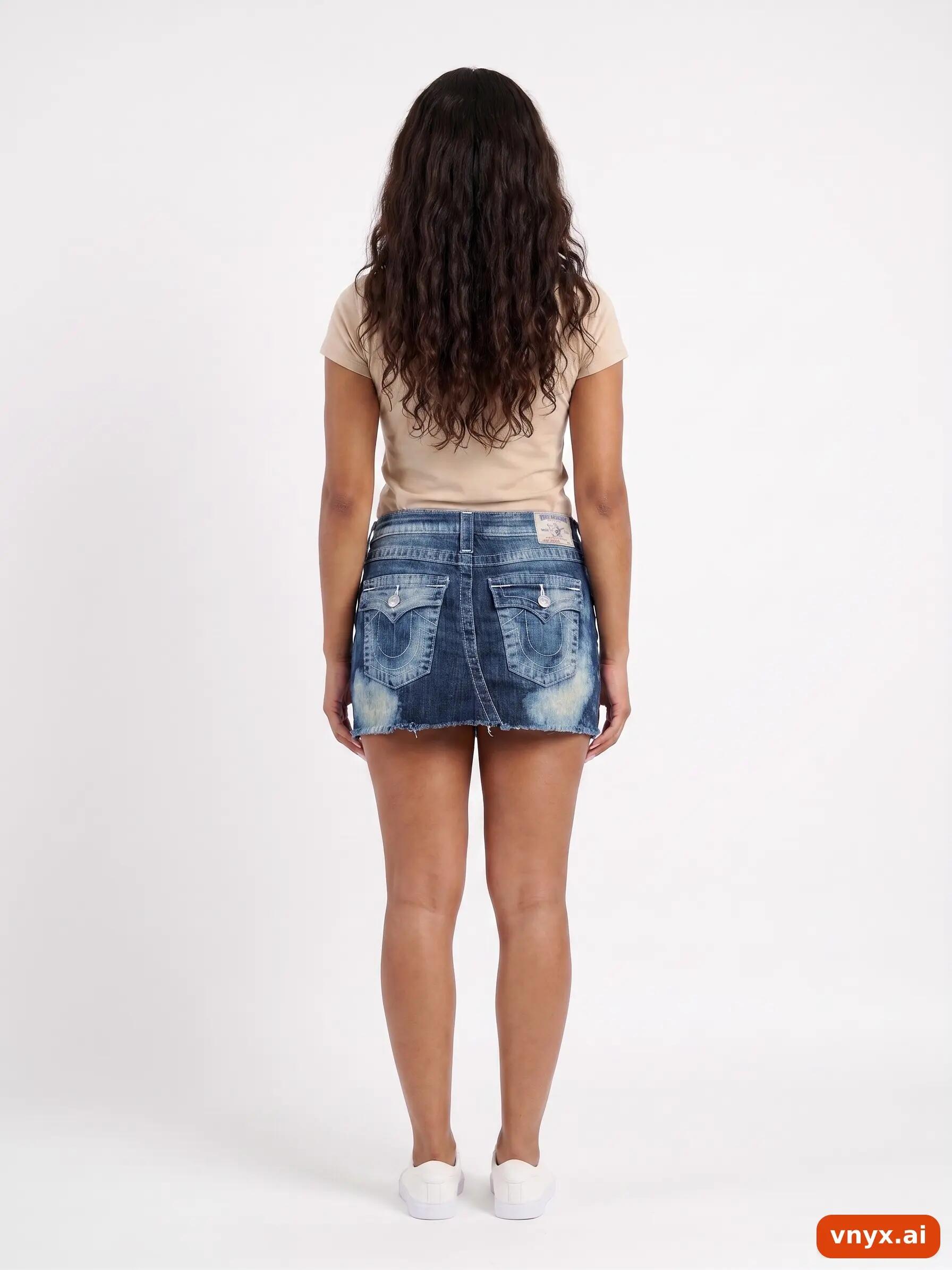 Second Life - Vintage True Religion Dark Blue Denim Skirt Women W32 4/6