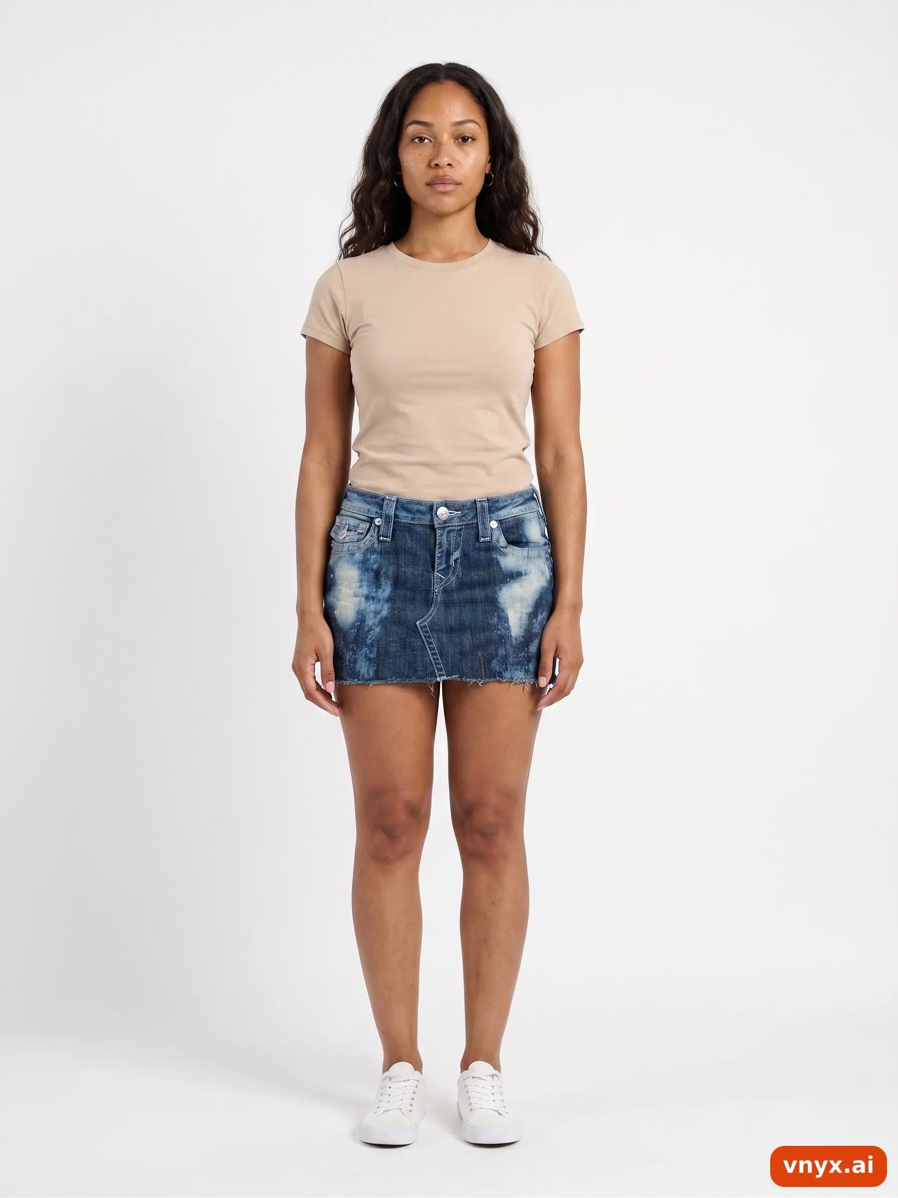 Second Life - Vintage True Religion Dark Blue Denim Skirt Women W32 3/6
